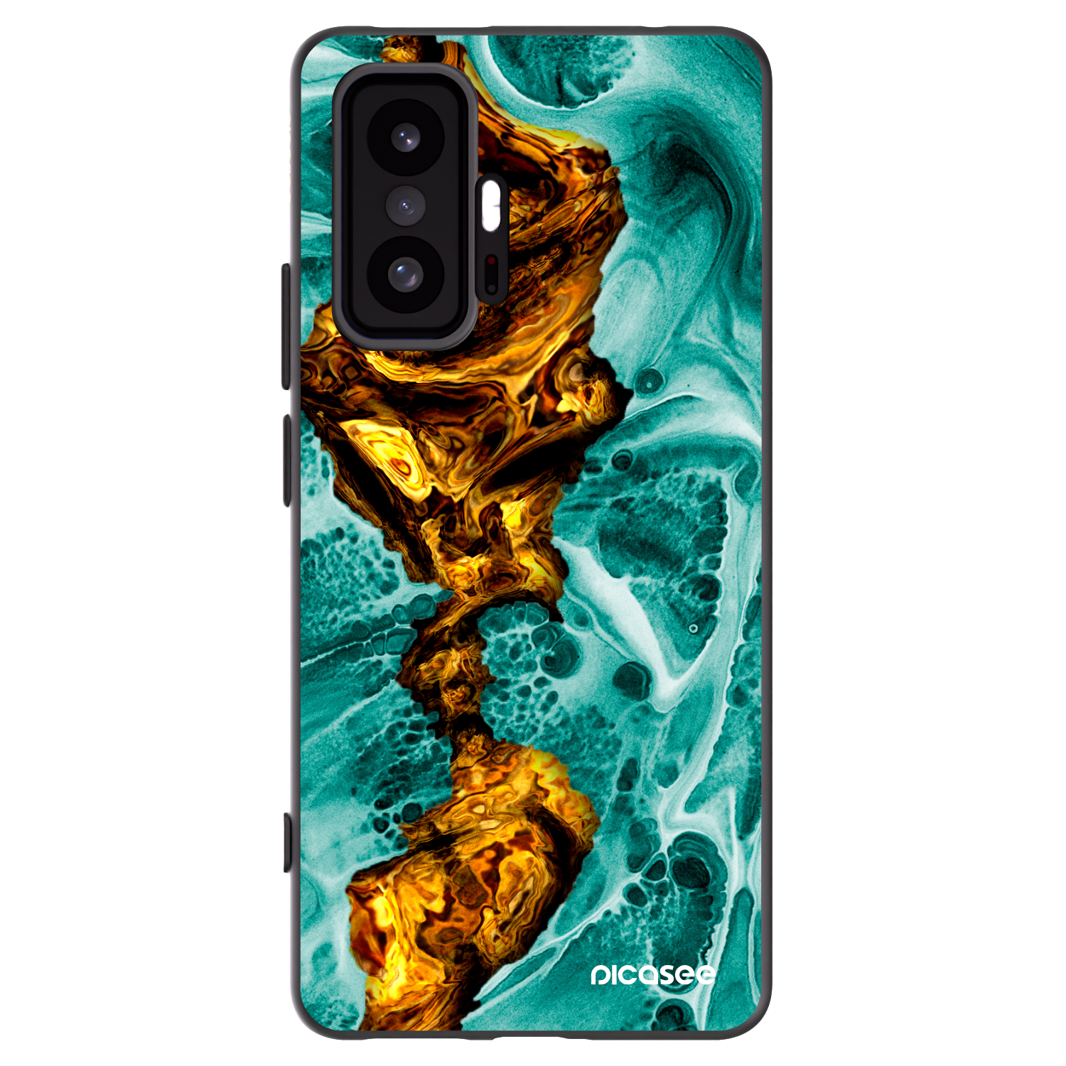 Picasee crna silikonska maskica za Xiaomi 11T Pro - Goldsky