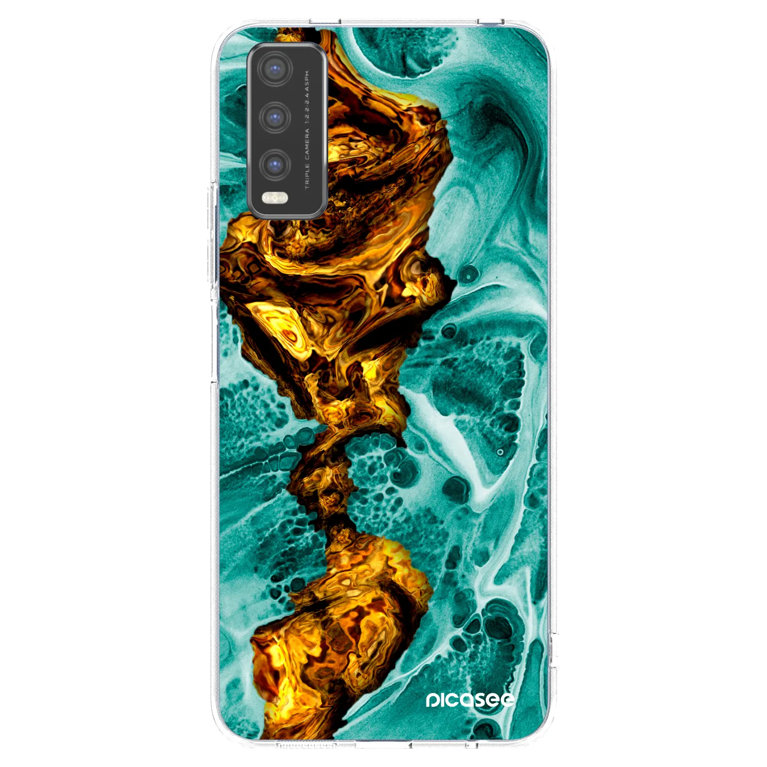 Picasee silikonska prozirna maskica za Vivo Y20s - Goldsky