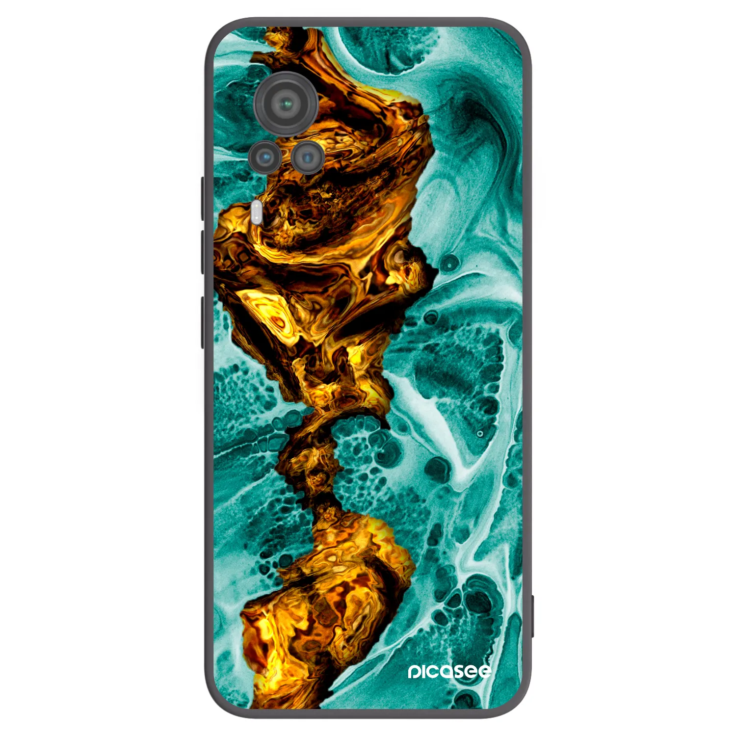 Picasee crna silikonska maskica za Vivo X60 Pro 5G - Goldsky