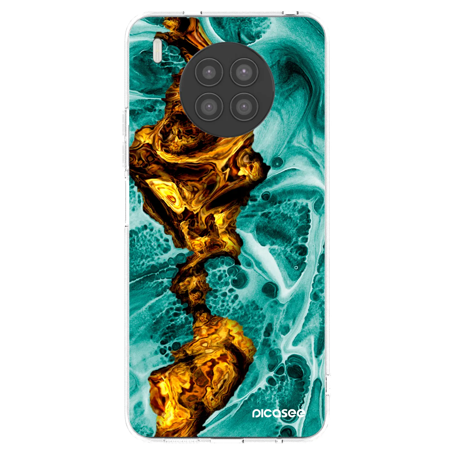 Picasee silikonska prozirna maskica za Huawei Nova 8i - Goldsky