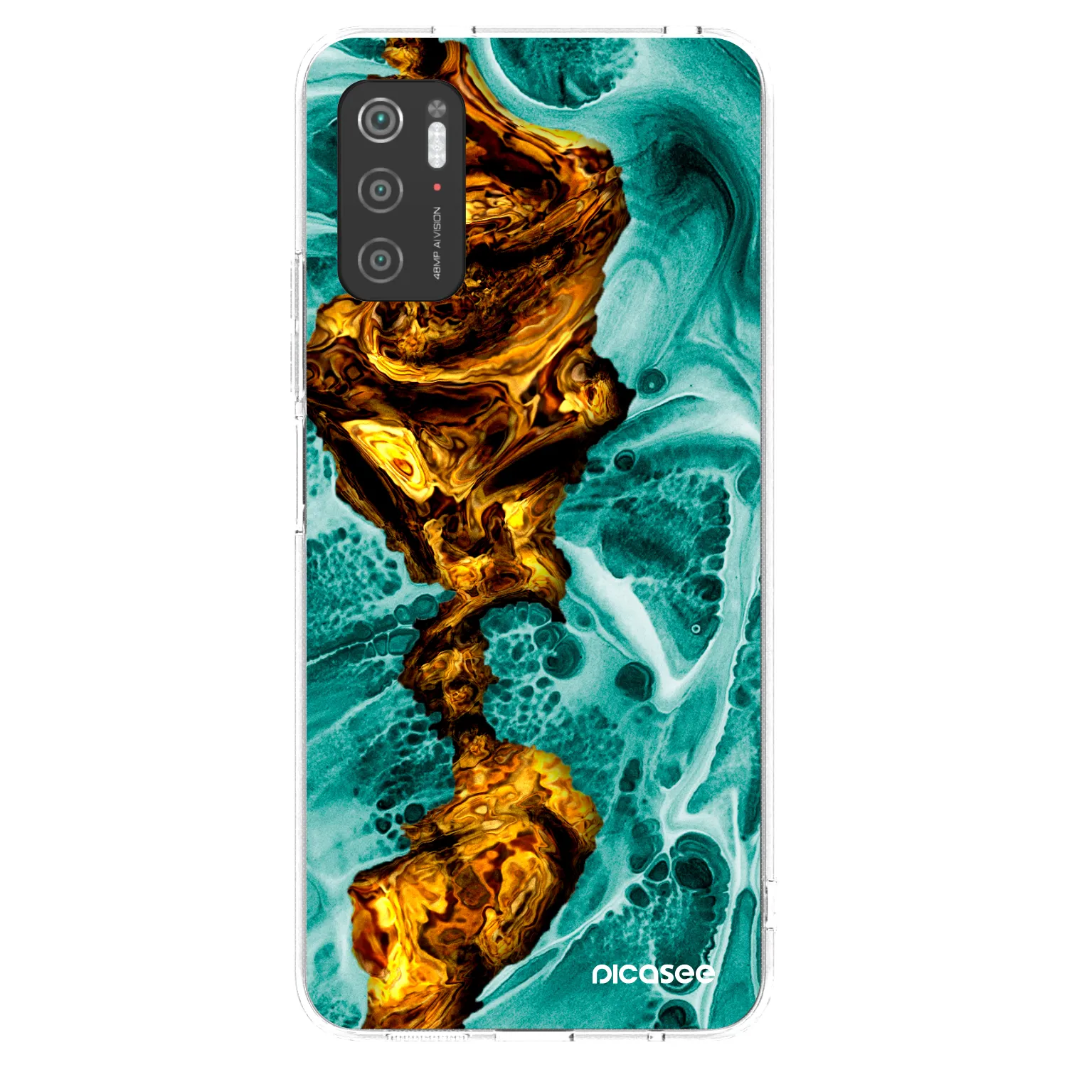 Picasee silikonska prozirna maskica za Xiaomi Poco M3 Pro 5G - Goldsky