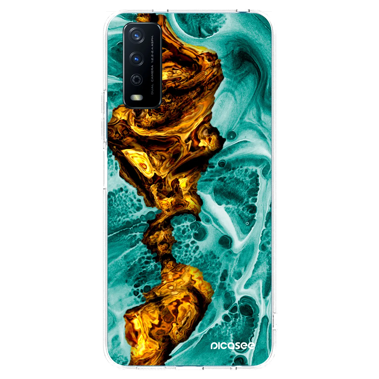 Picasee silikonska prozirna maskica za Vivo Y11s - Goldsky