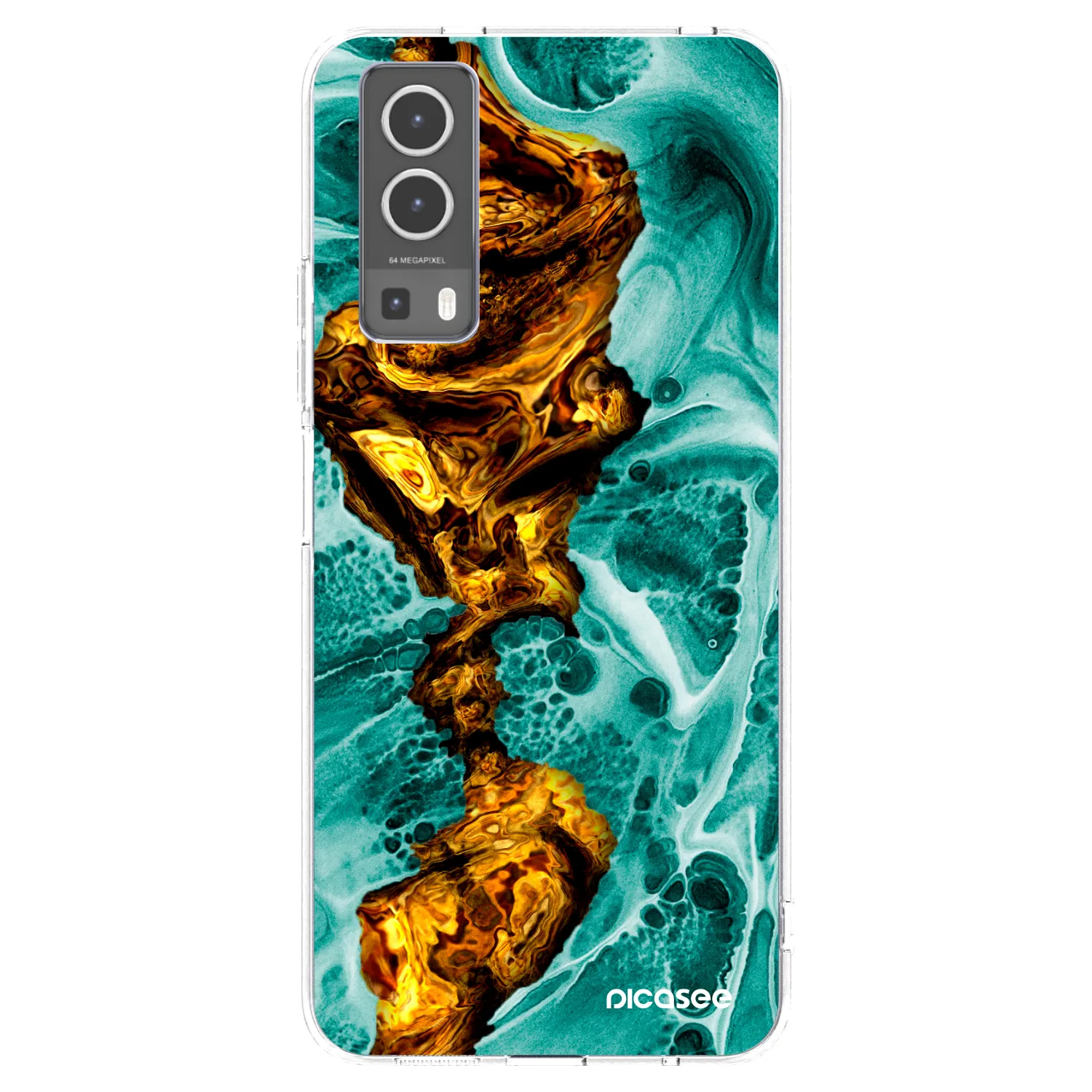 Picasee silikonska prozirna maskica za Vivo Y72 5G - Goldsky