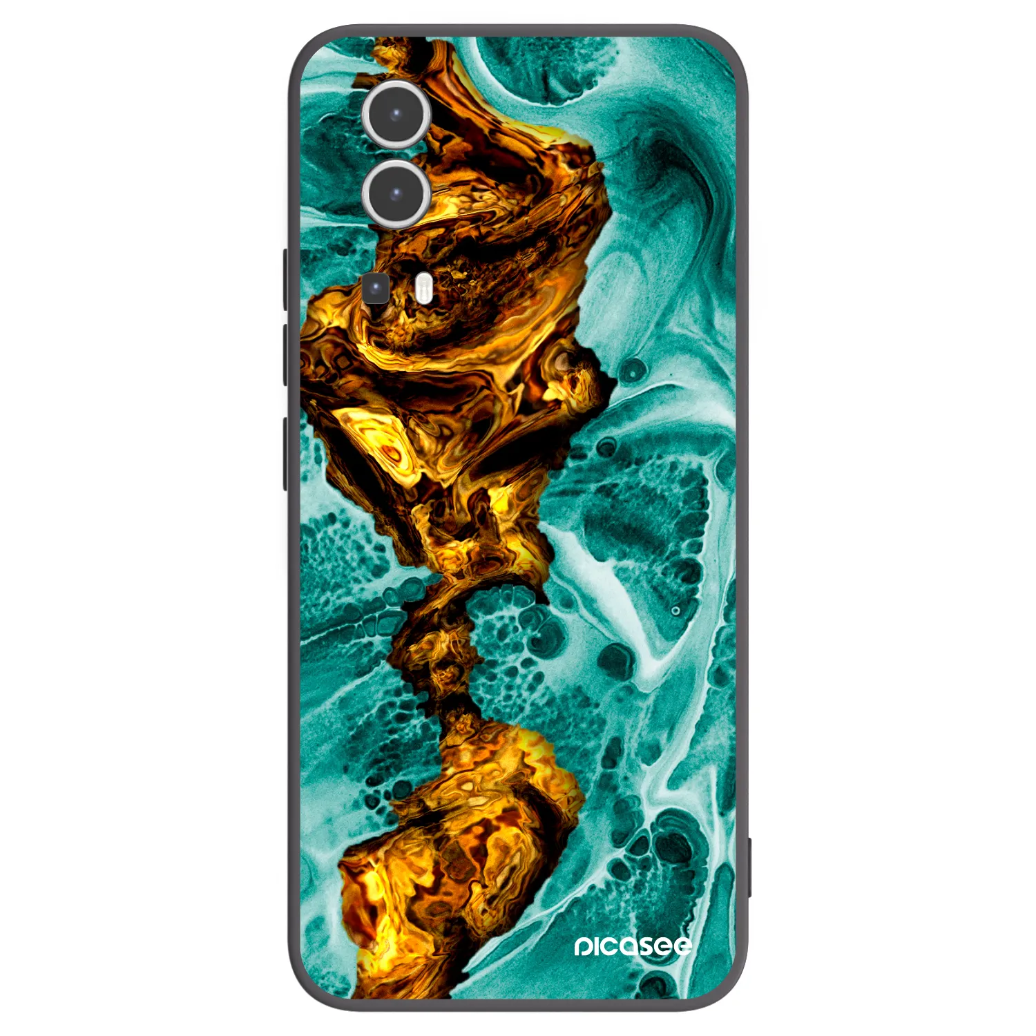 Picasee crna silikonska maskica za Vivo Y72 5G - Goldsky