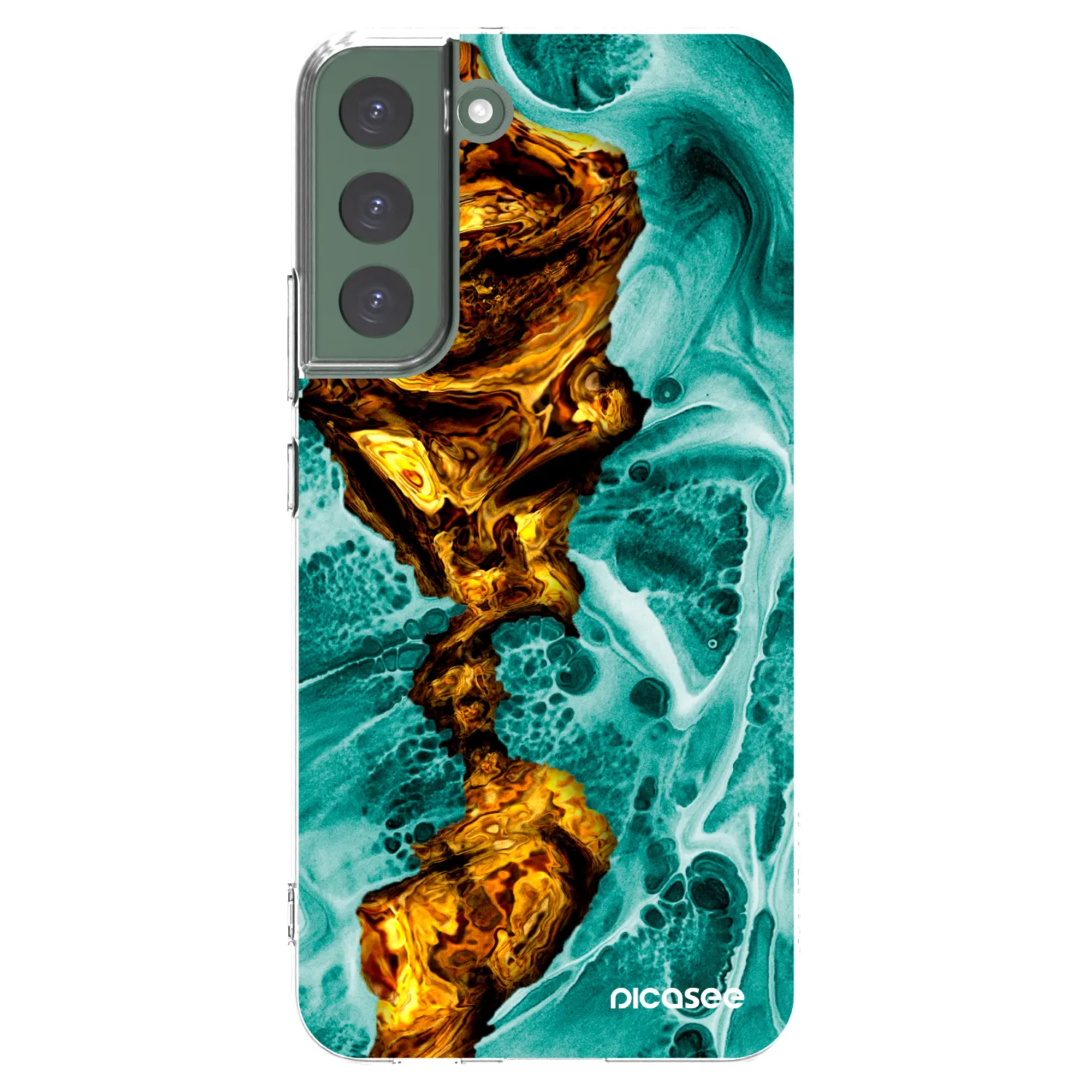Picasee silikonska prozirna maskica za Samsung Galaxy S22+ 5G - Goldsky