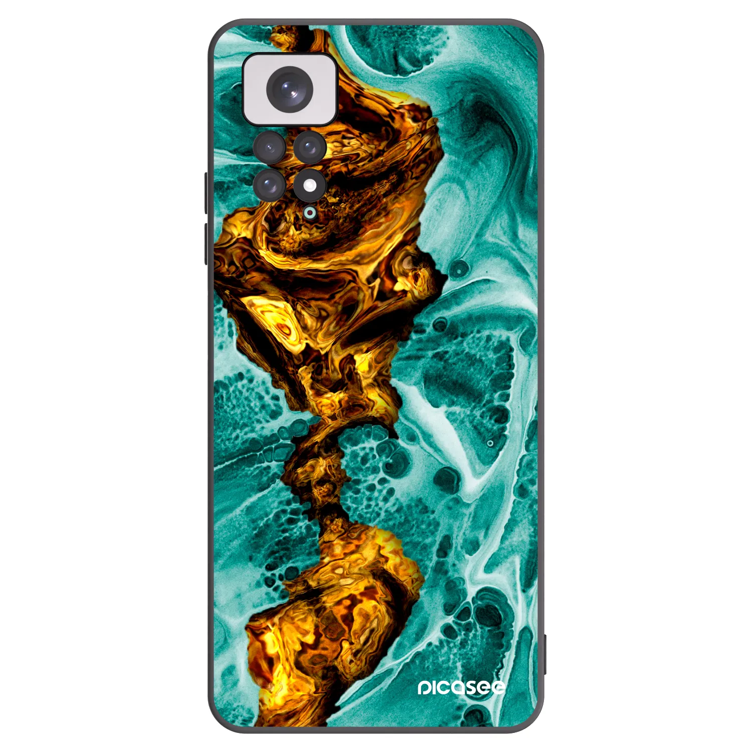 Picasee crna silikonska maskica za Xiaomi Redmi Note 11 - Goldsky
