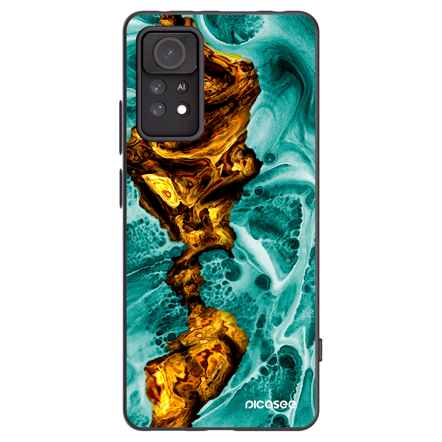 Picasee crna silikonska maskica za Xiaomi Redmi Note 11 Pro 5G - Goldsky