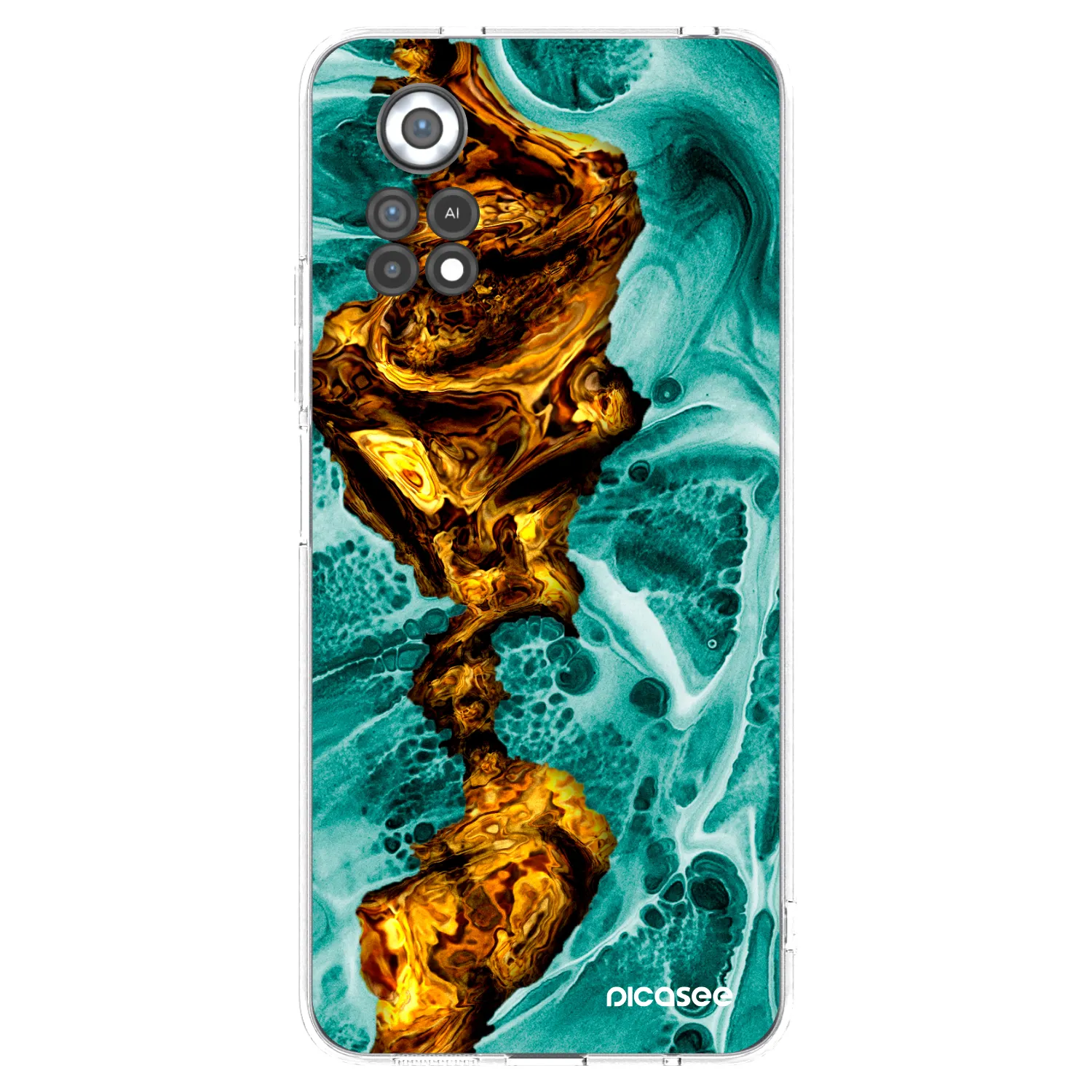 Picasee silikonska prozirna maskica za Xiaomi Poco X4 Pro 5G - Goldsky