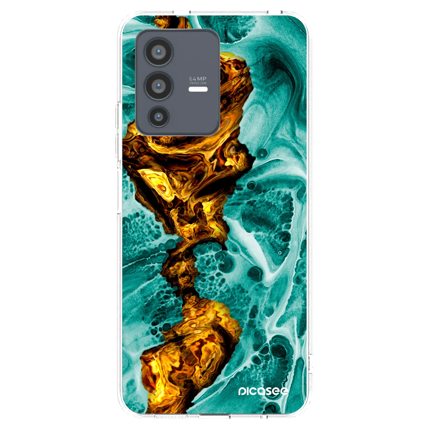 Picasee silikonska prozirna maskica za Vivo V23 5G - Goldsky