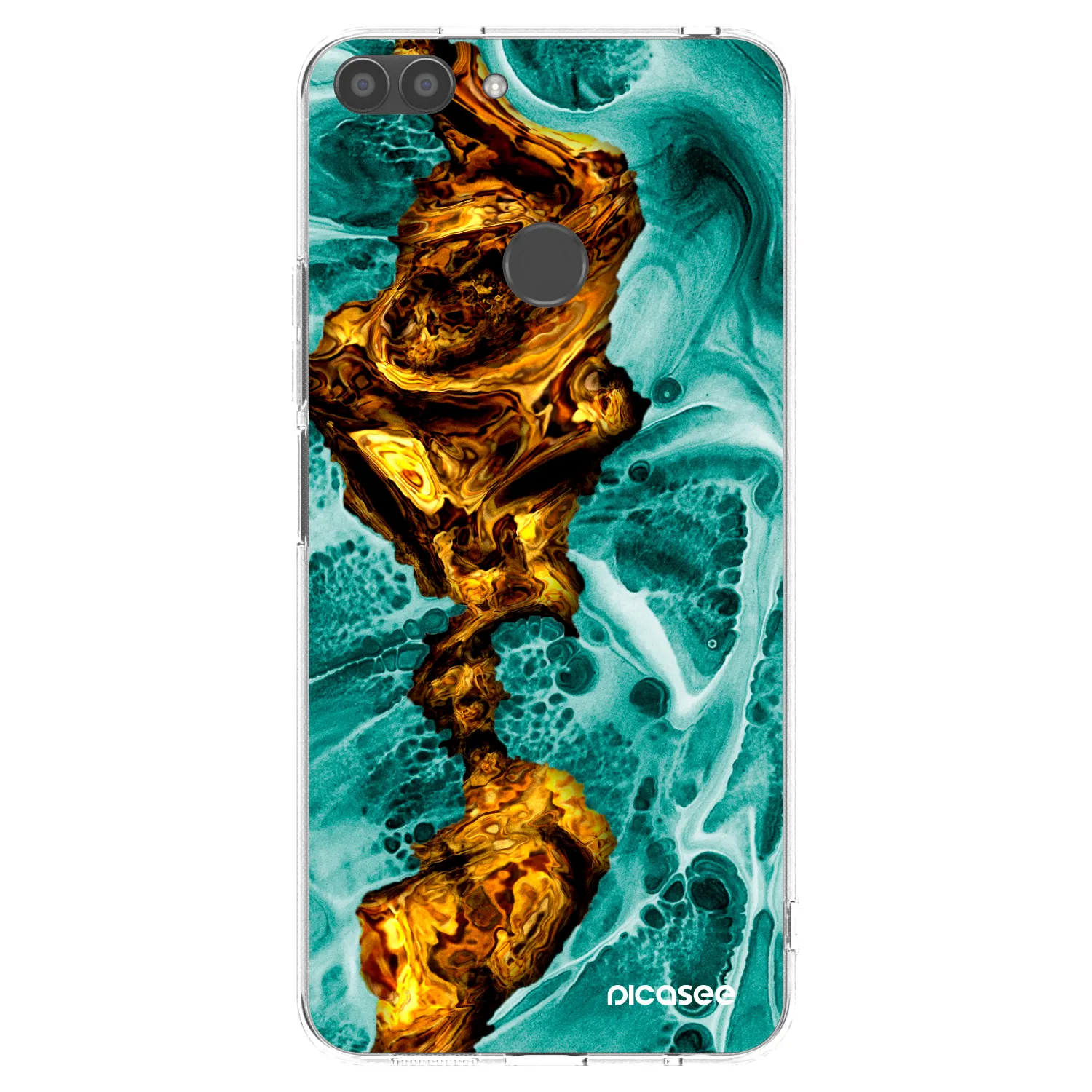 Picasee silikonska prozirna maskica za Huawei P Smart - Goldsky