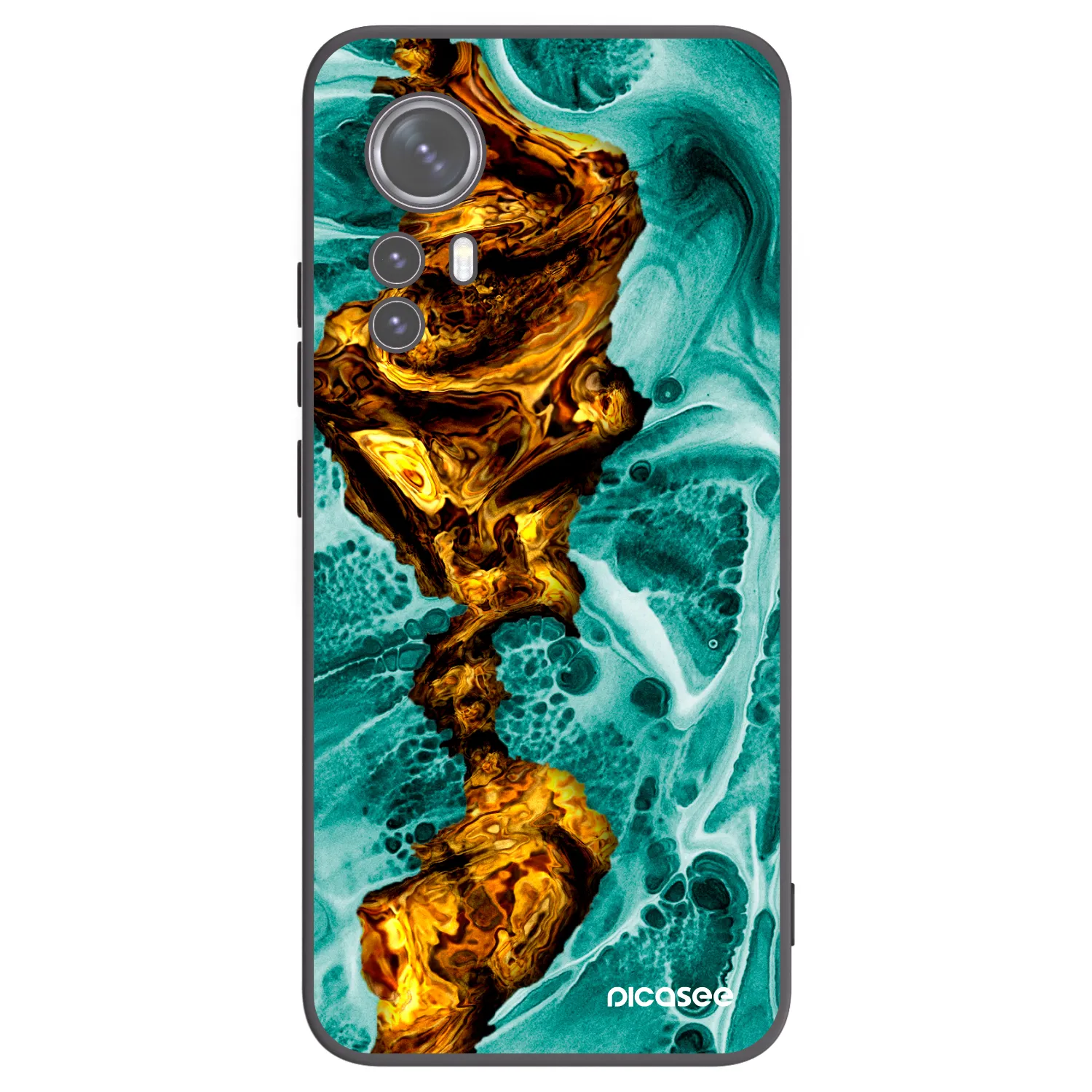 Picasee crna silikonska maskica za Xiaomi 12X - Goldsky