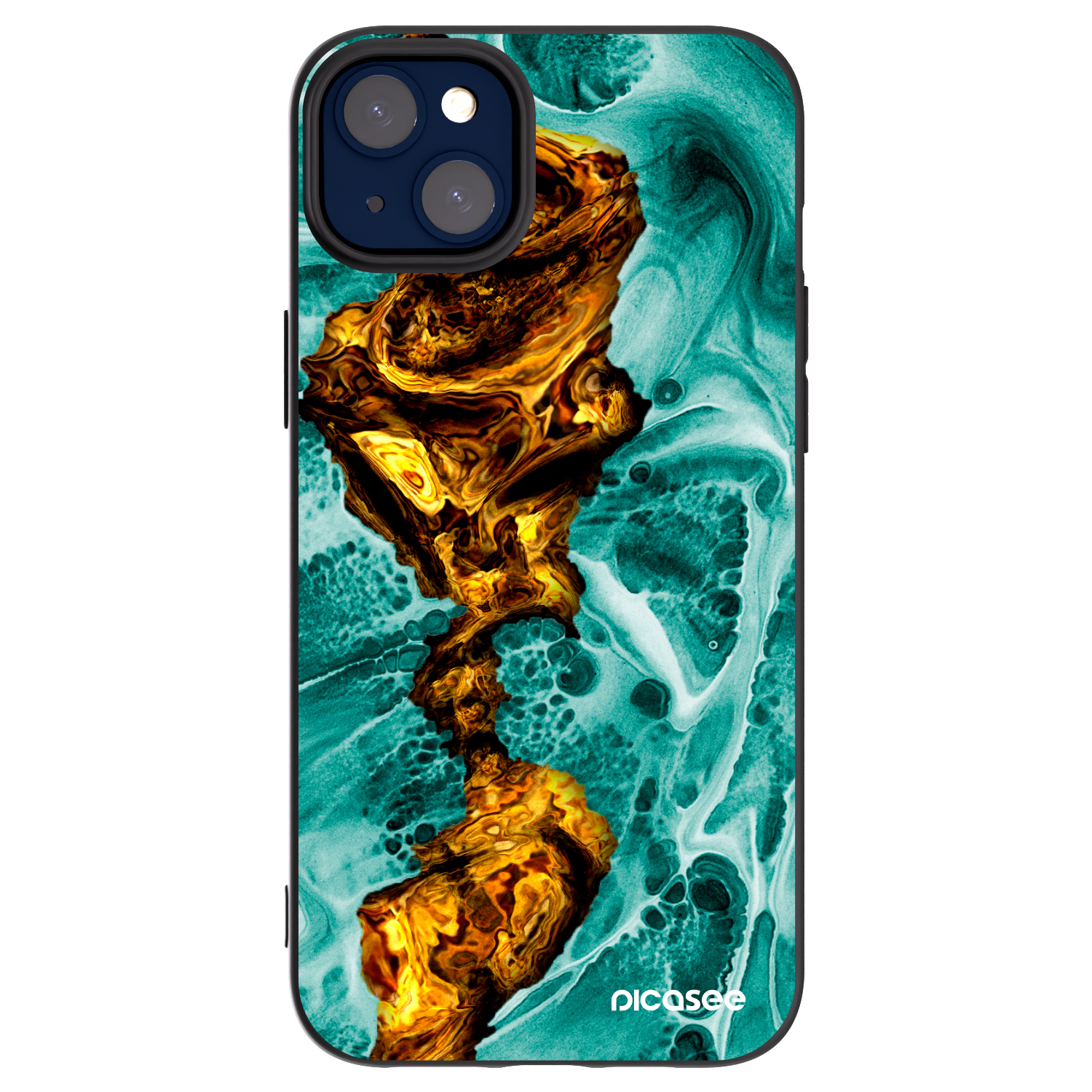 Picasee crna silikonska maskica za Apple iPhone 14 Plus - Goldsky