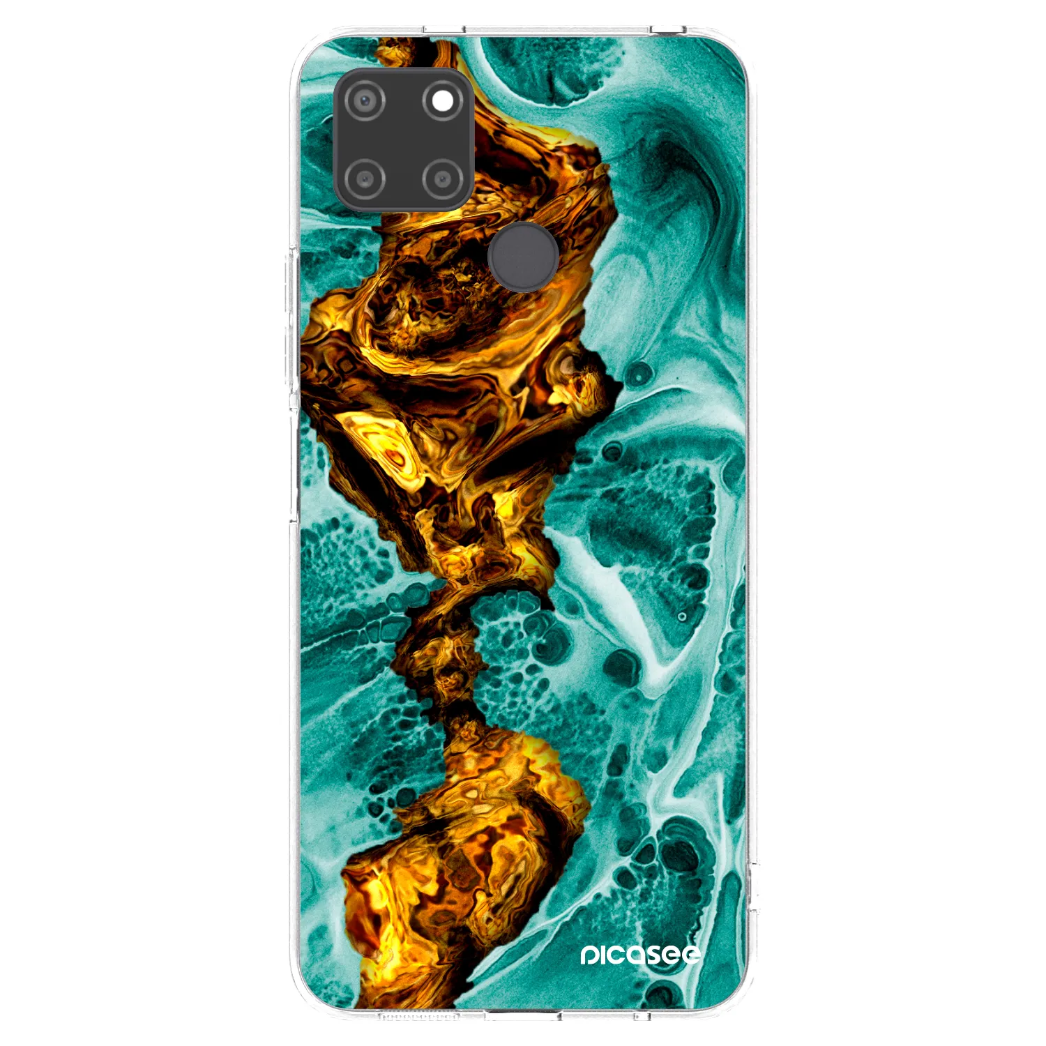 Picasee silikonska prozirna maskica za Realme C21Y - Goldsky