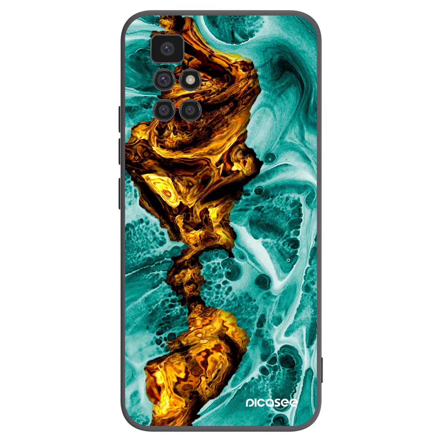 Picasee crna silikonska maskica za Xiaomi Redmi 10 (2022) - Goldsky