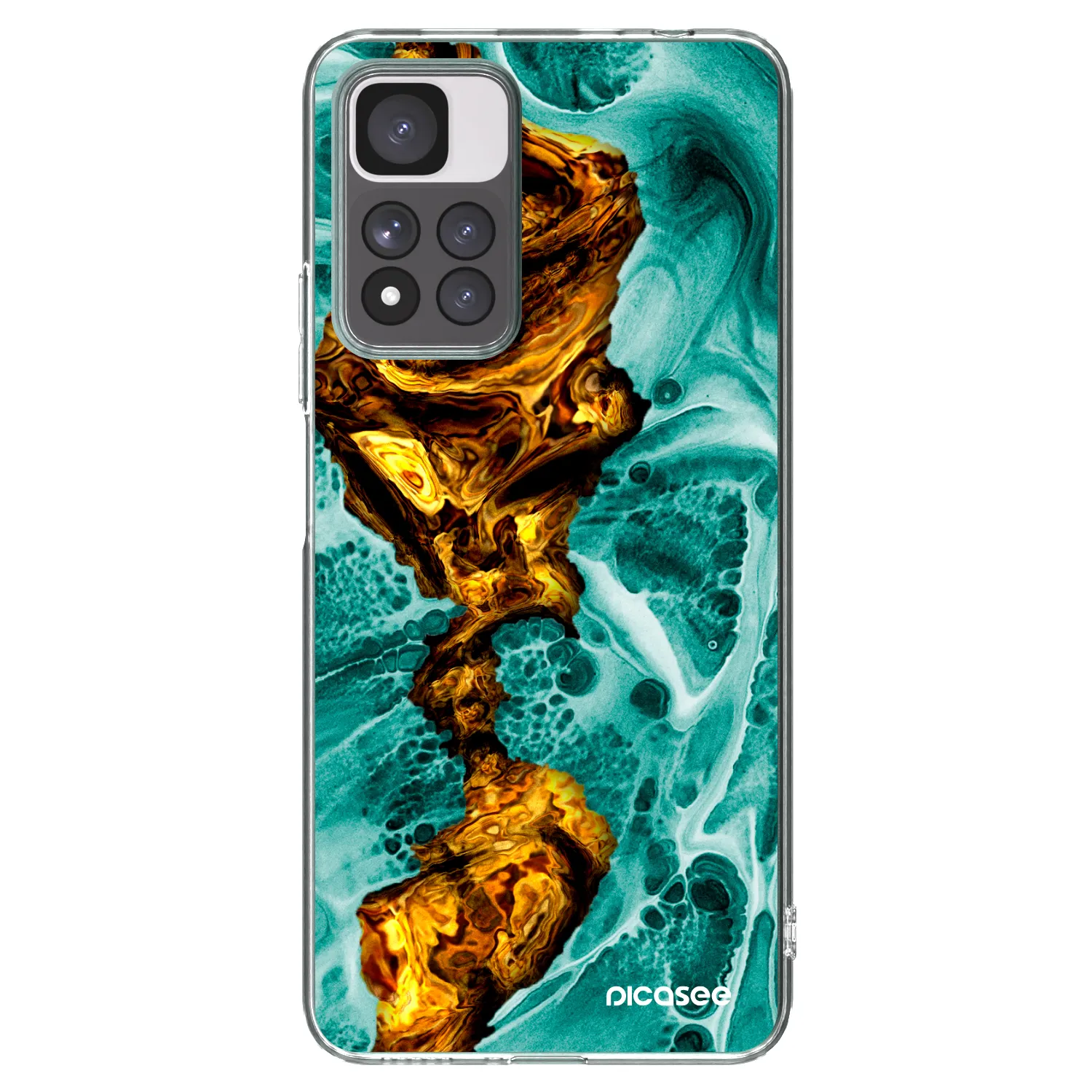 Picasee silikonska prozirna maskica za Xiaomi Redmi Note 11 Pro+ 5G - Goldsky