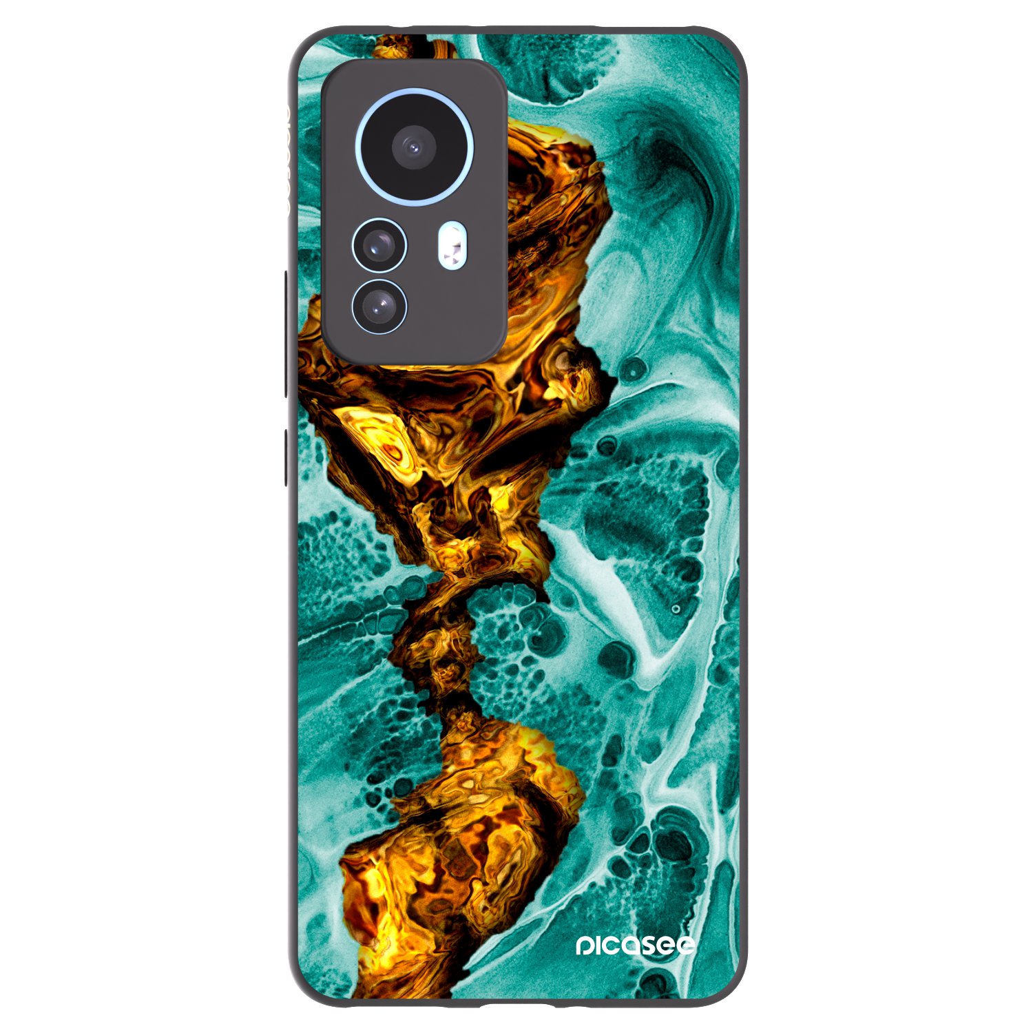 Picasee crna silikonska maskica za Xiaomi 12T - Goldsky