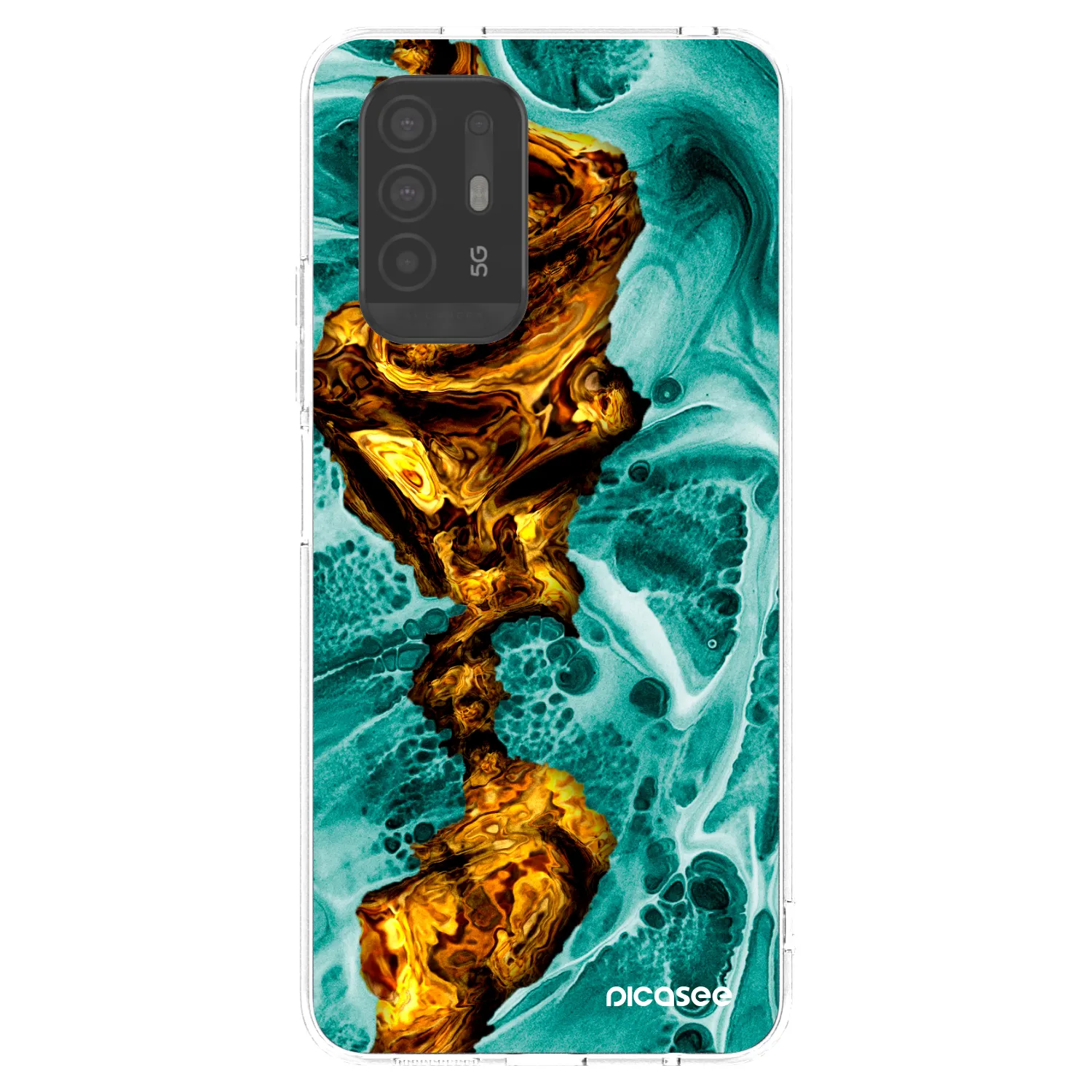 Picasee silikonska prozirna maskica za OPPO A94 5G - Goldsky