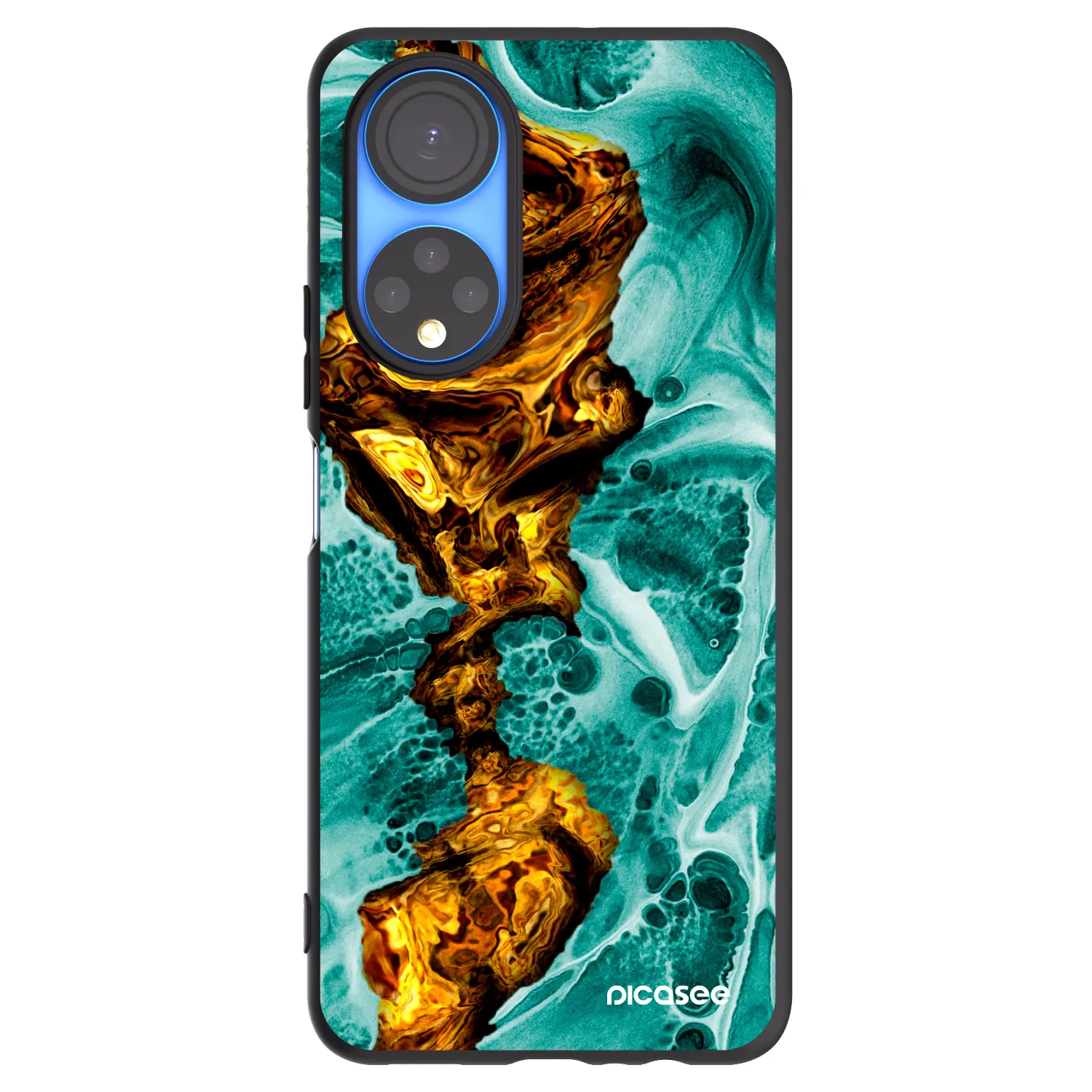 Picasee crna silikonska maskica za Honor X7 - Goldsky
