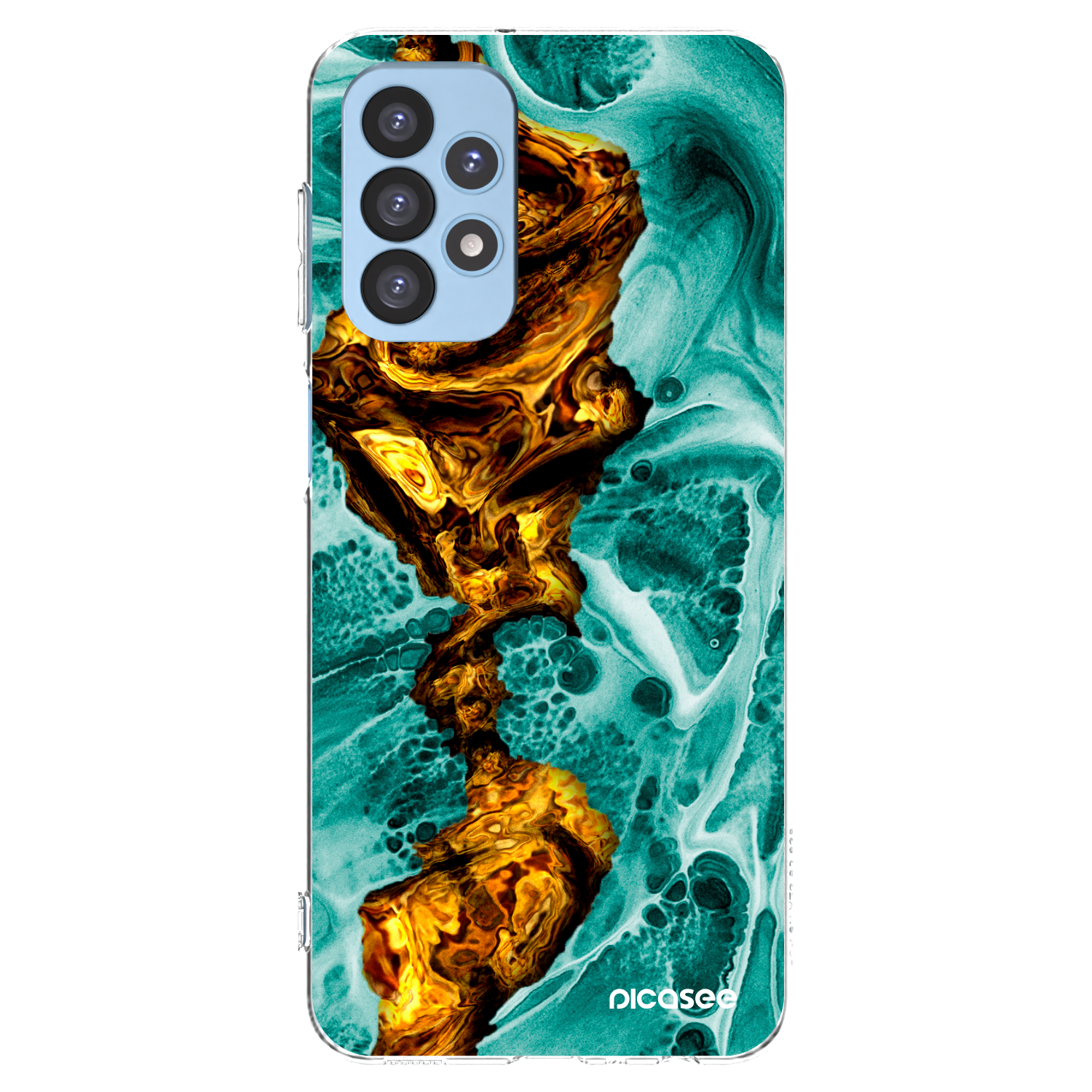 Picasee silikonska prozirna maskica za Samsung Galaxy A23 A235F 4G - Goldsky