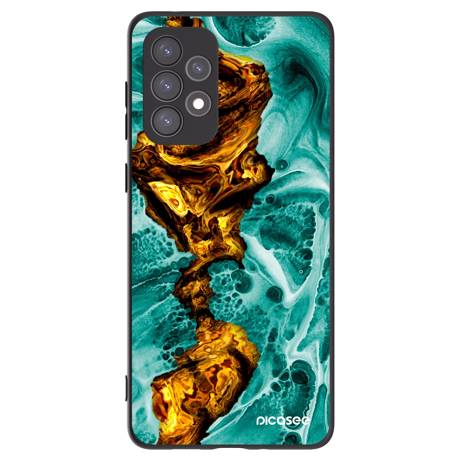 Picasee crna silikonska maskica za Samsung Galaxy A73 5G - Goldsky