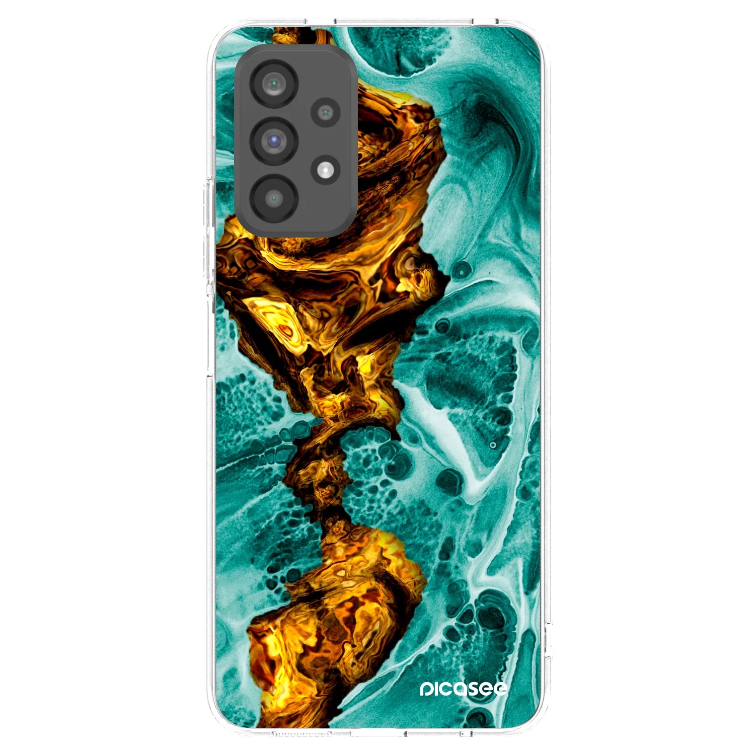 Picasee silikonska prozirna maskica za Samsung Galaxy A73 5G - Goldsky