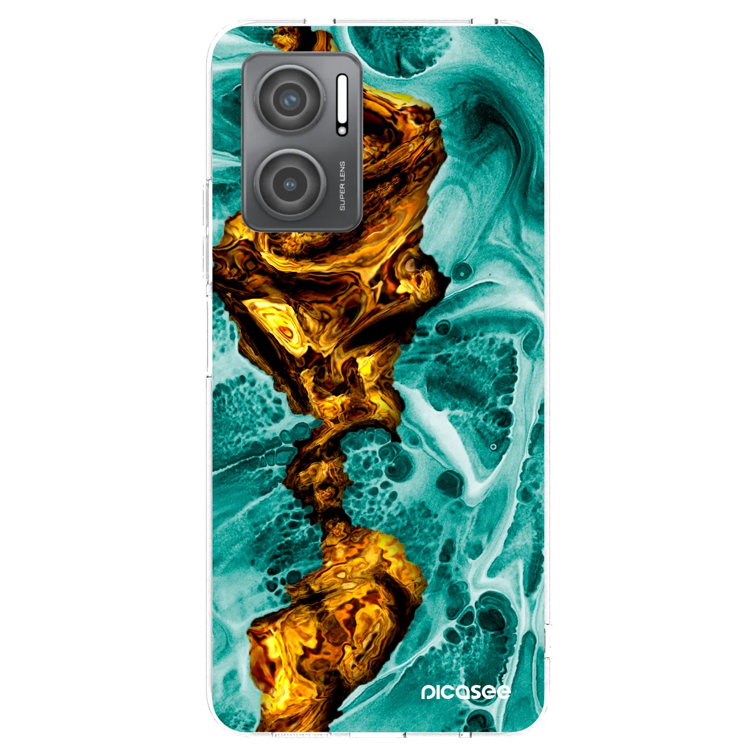 Picasee silikonska prozirna maskica za Xiaomi Redmi 10 5G - Goldsky