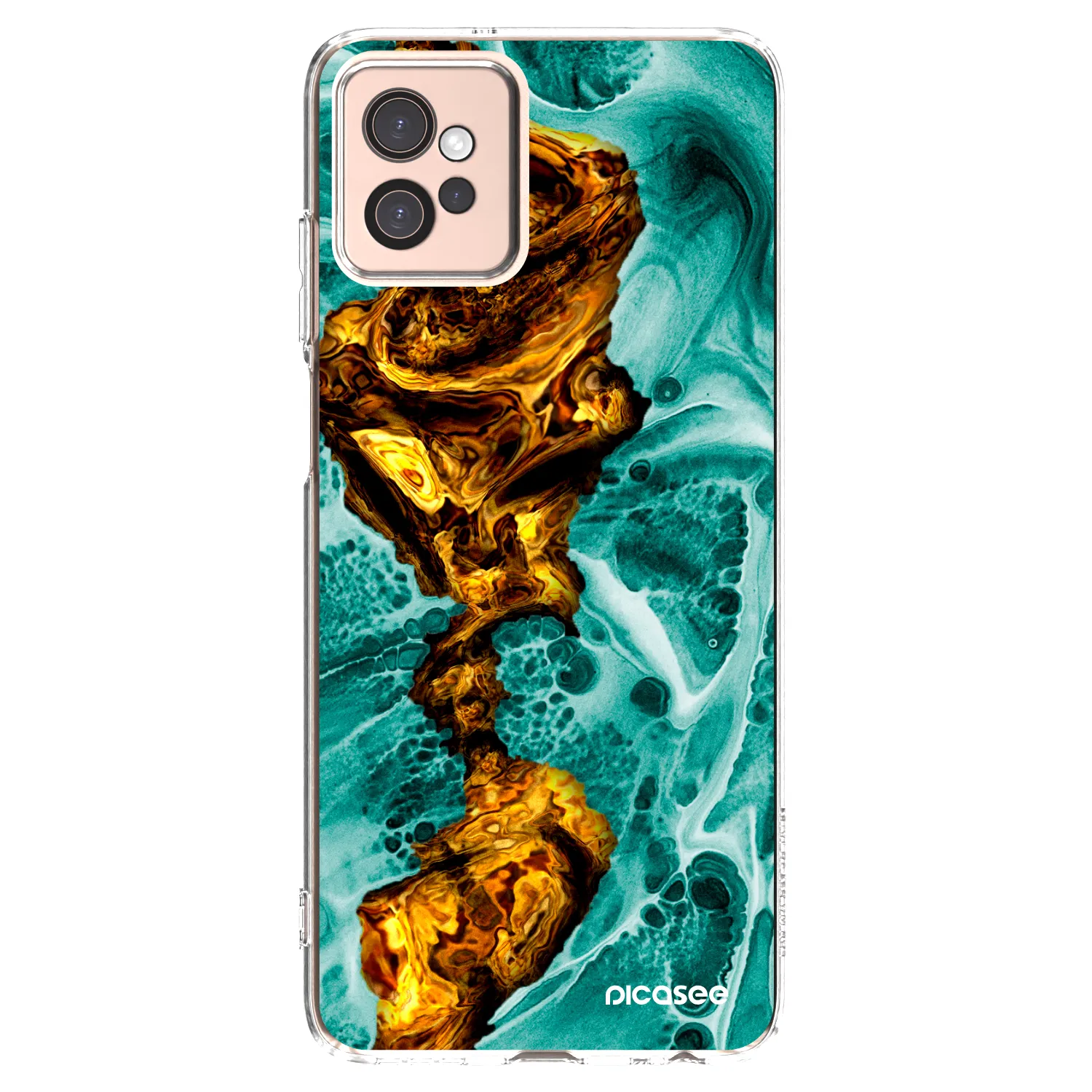 Picasee silikonska prozirna maskica za Motorola Moto G32 - Goldsky