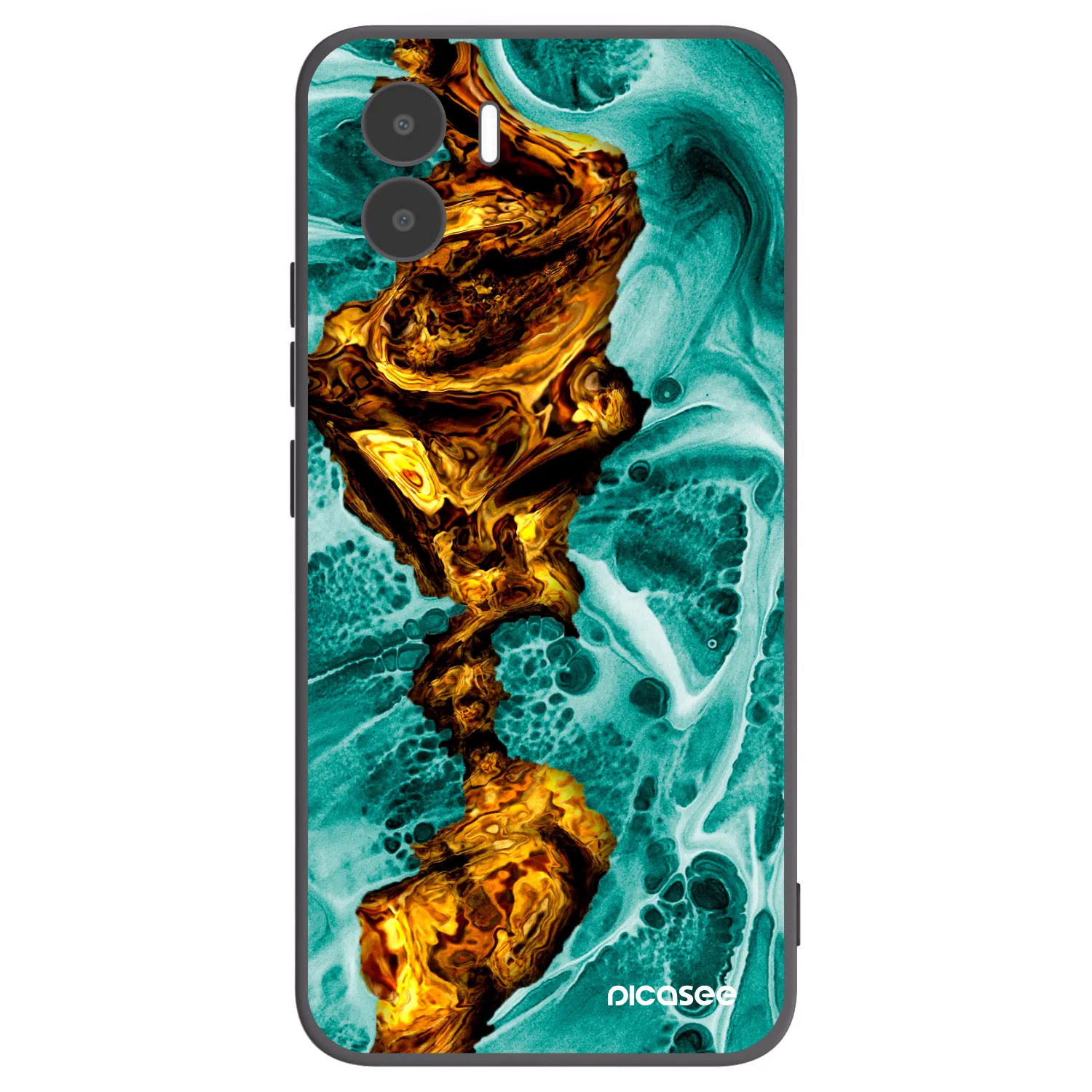 Picasee crna silikonska maskica za Xiaomi Redmi A1 - Goldsky