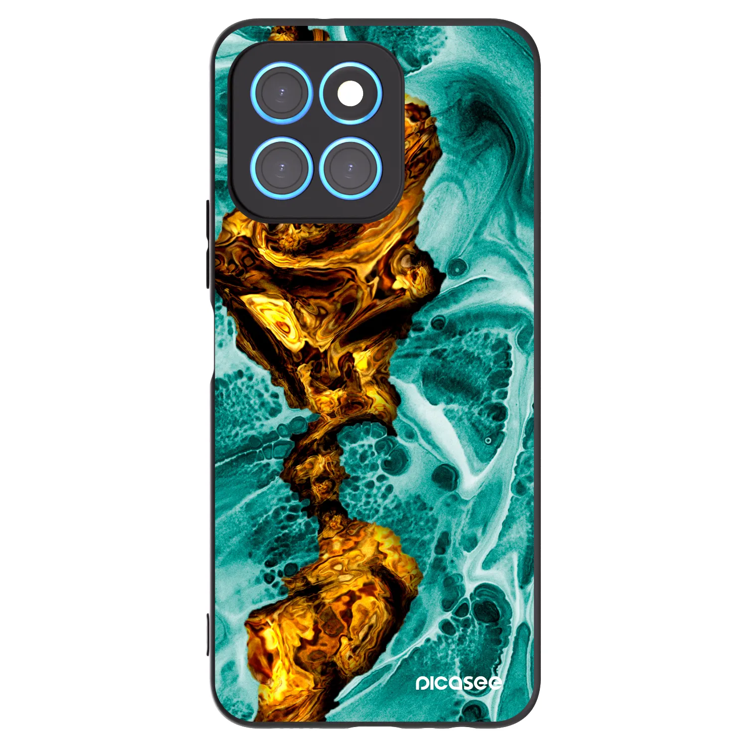 Picasee crna silikonska maskica za Honor X8 5G - Goldsky