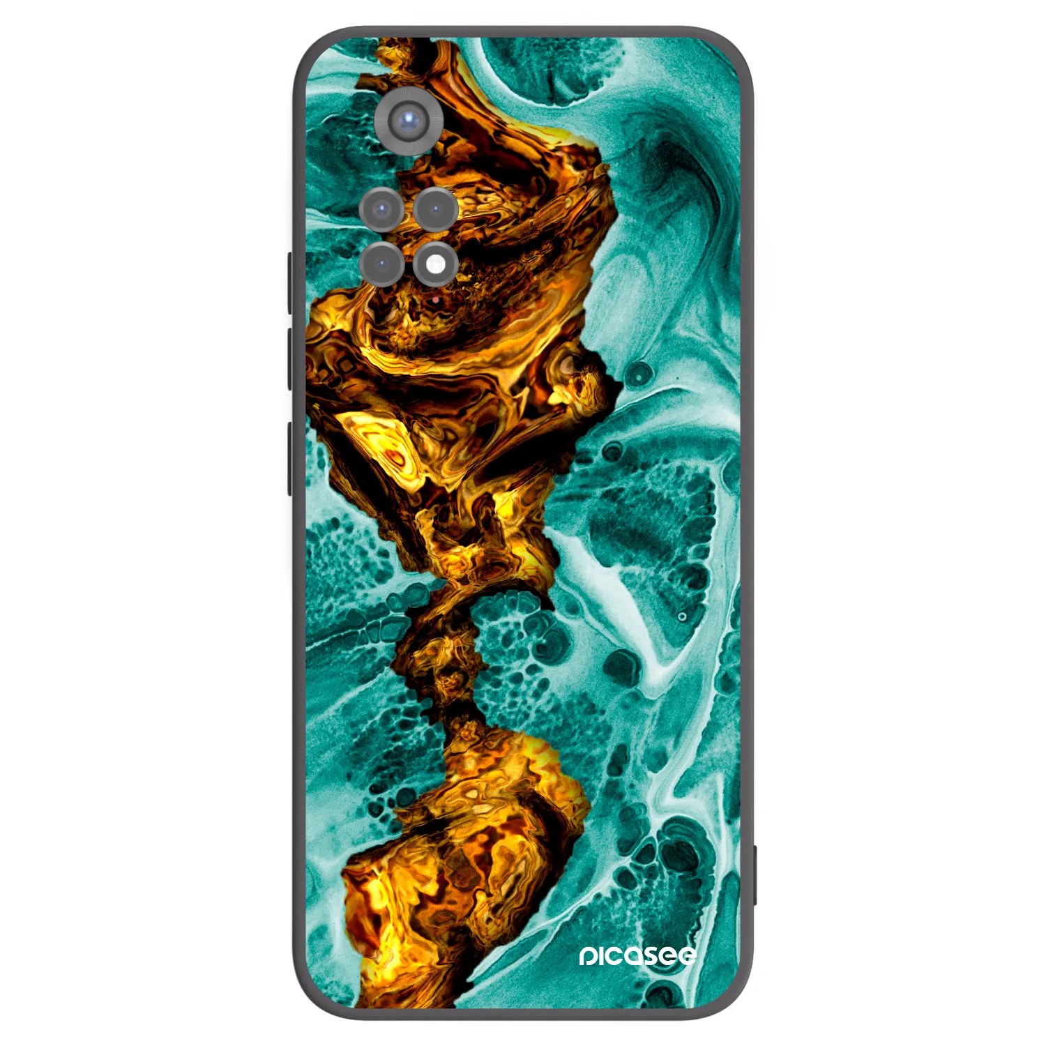 Picasee crna silikonska maskica za Xiaomi Redmi Note 11S 5G - Goldsky