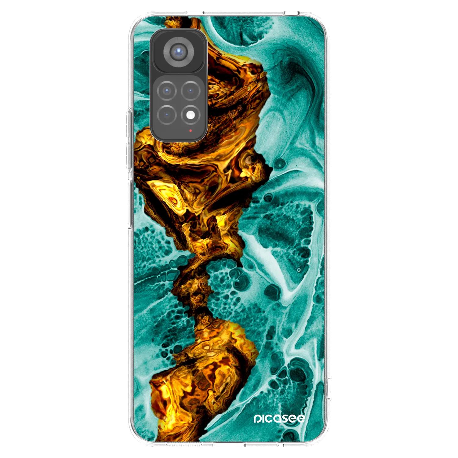 Picasee silikonska prozirna maskica za Xiaomi Redmi Note 11S 5G - Goldsky