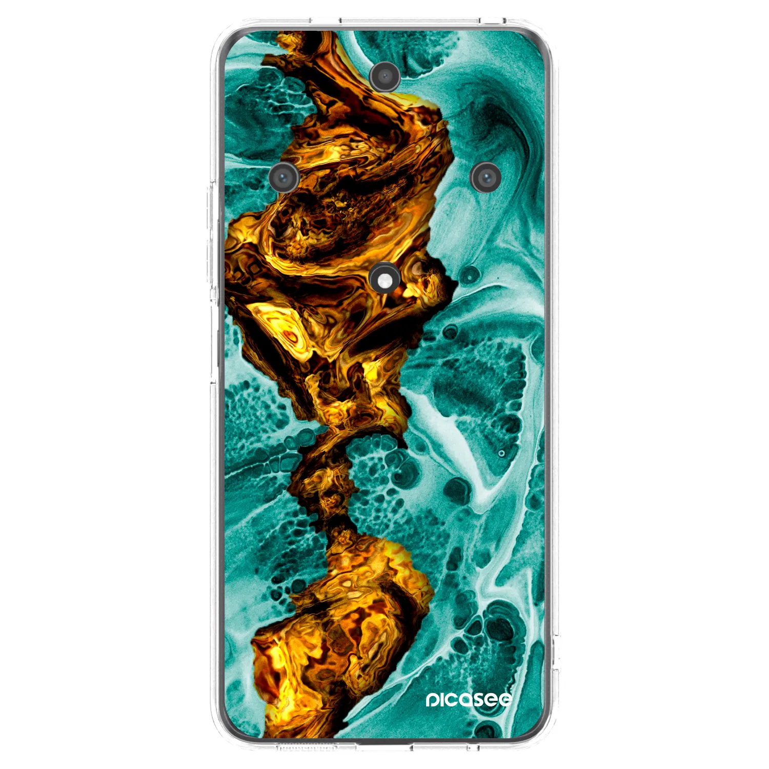 Picasee silikonska prozirna maskica za Honor Magic5 Lite 5G - Goldsky