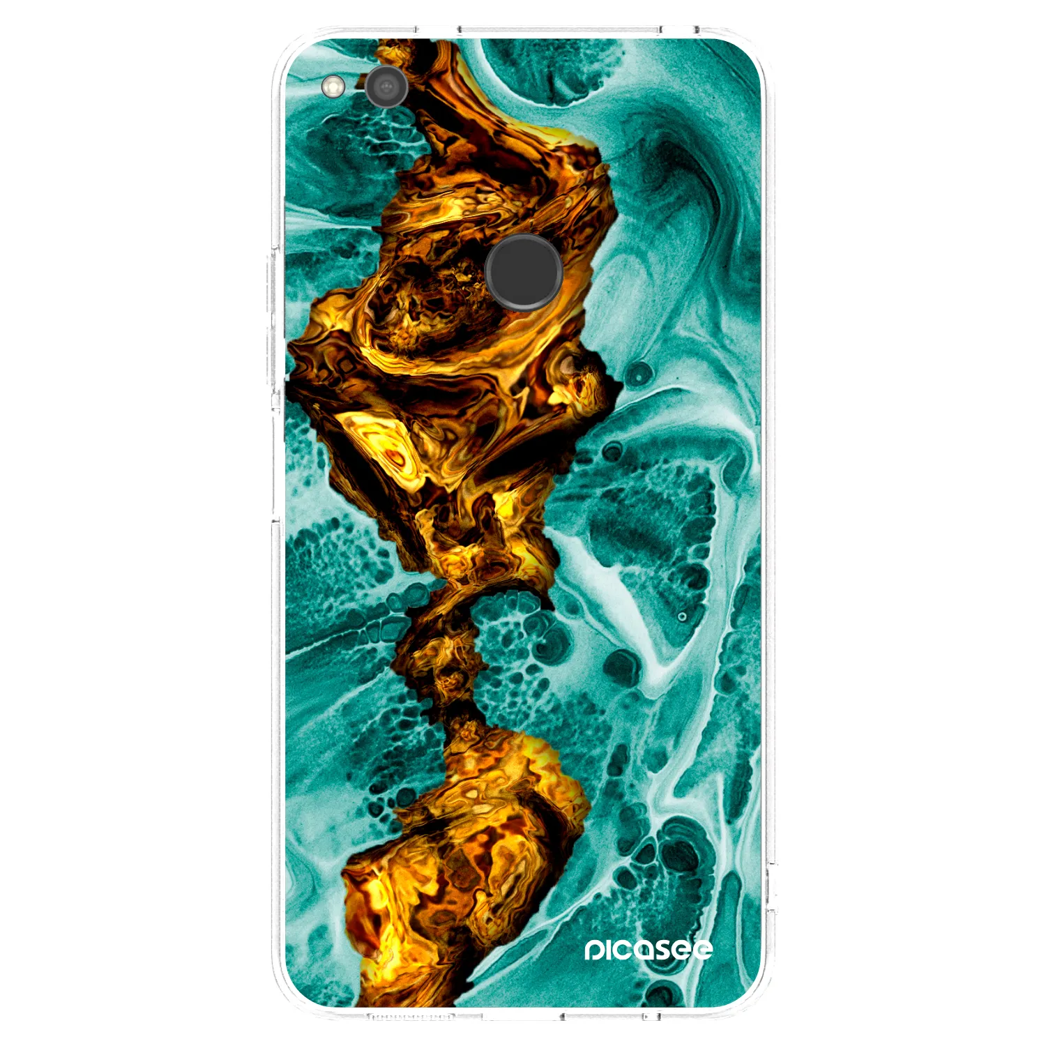 Picasee silikonska prozirna maskica za Huawei P9 Lite 2017 - Goldsky