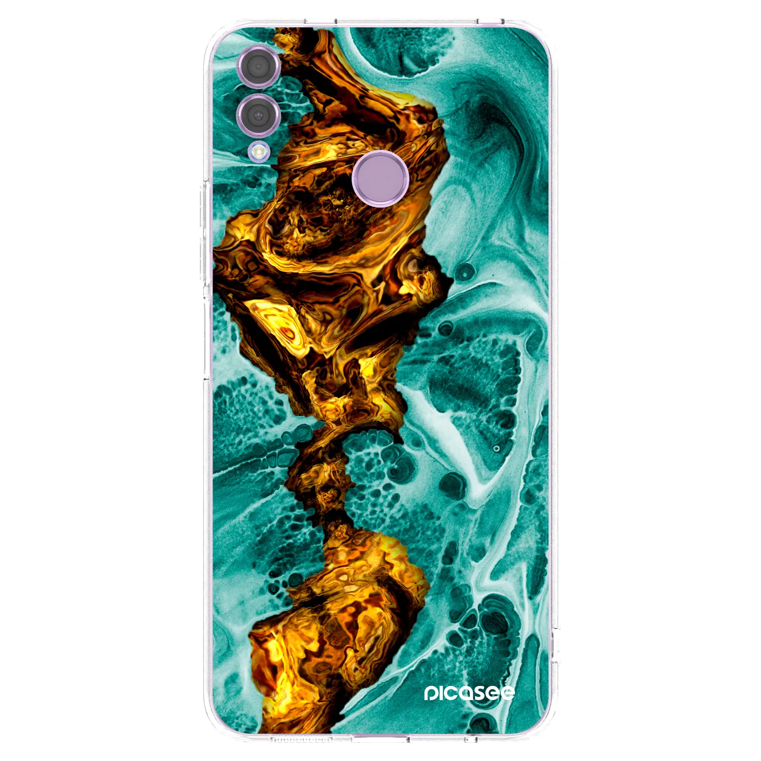 Picasee silikonska prozirna maskica za Honor 8X - Goldsky