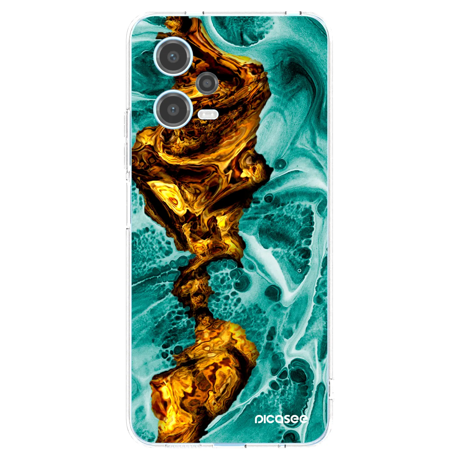 Picasee silikonska prozirna maskica za Xiaomi Redmi Note 12 5G - Goldsky