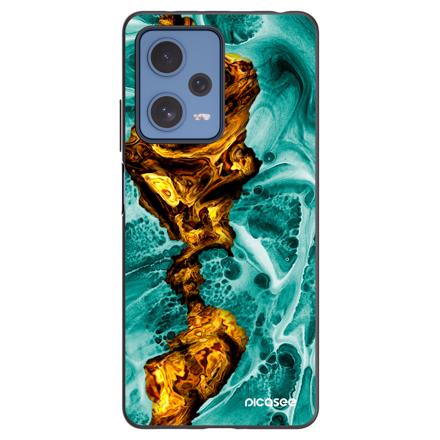 Picasee crna silikonska maskica za Xiaomi Redmi Note 12 Pro 5G - Goldsky