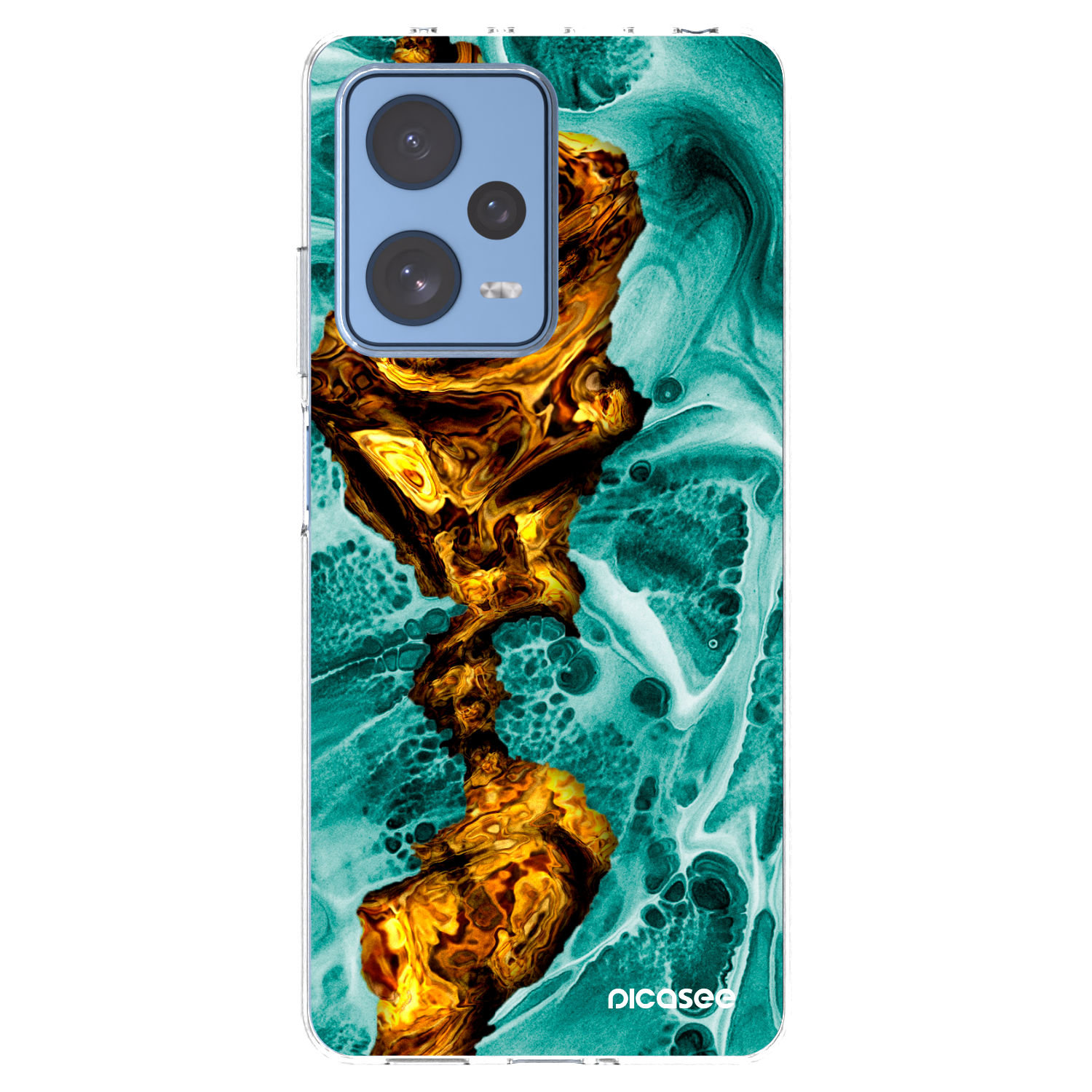Picasee silikonska prozirna maskica za Xiaomi Redmi Note 12 Pro 5G - Goldsky