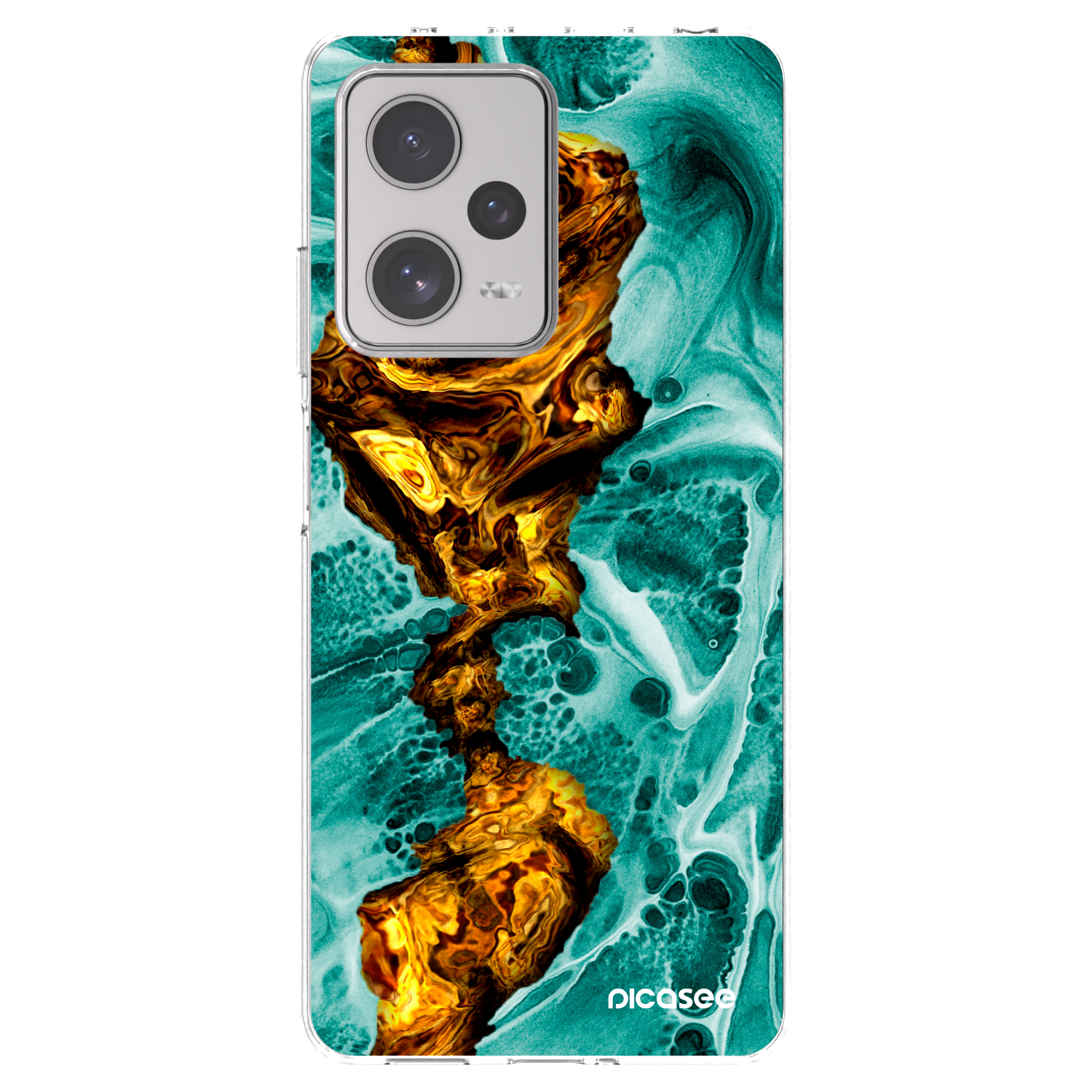 Picasee silikonska prozirna maskica za Xiaomi Redmi Note 12 Pro+ 5G - Goldsky