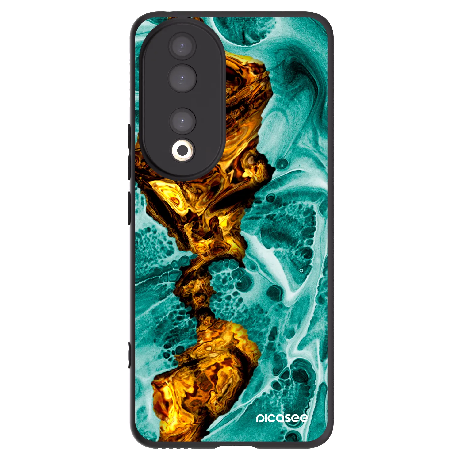 Picasee crna silikonska maskica za Honor 90 5G - Goldsky