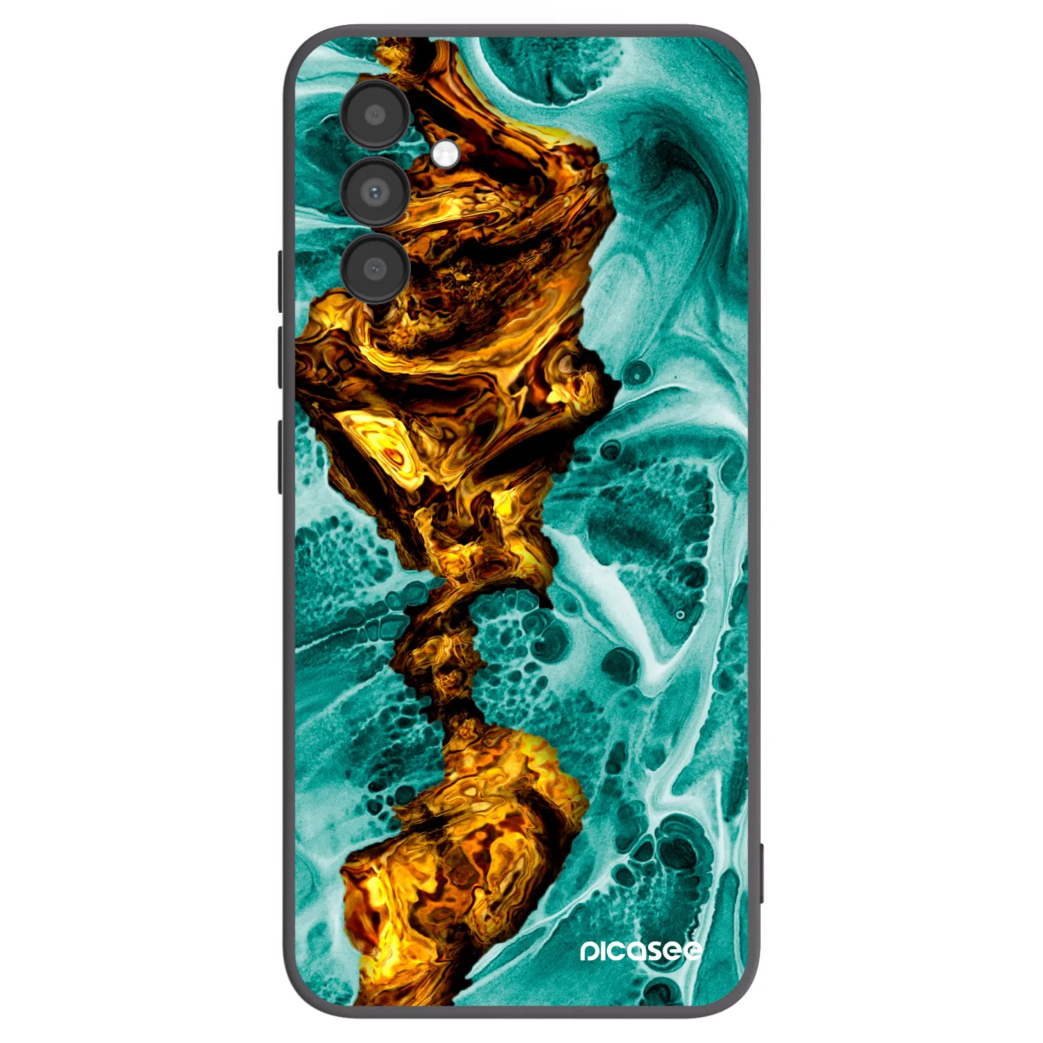 Picasee crna silikonska maskica za Samsung Galaxy A04s A047F - Goldsky