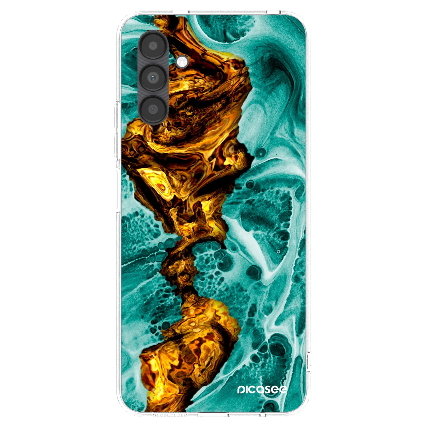 Picasee silikonska prozirna maskica za Samsung Galaxy A04s A047F - Goldsky