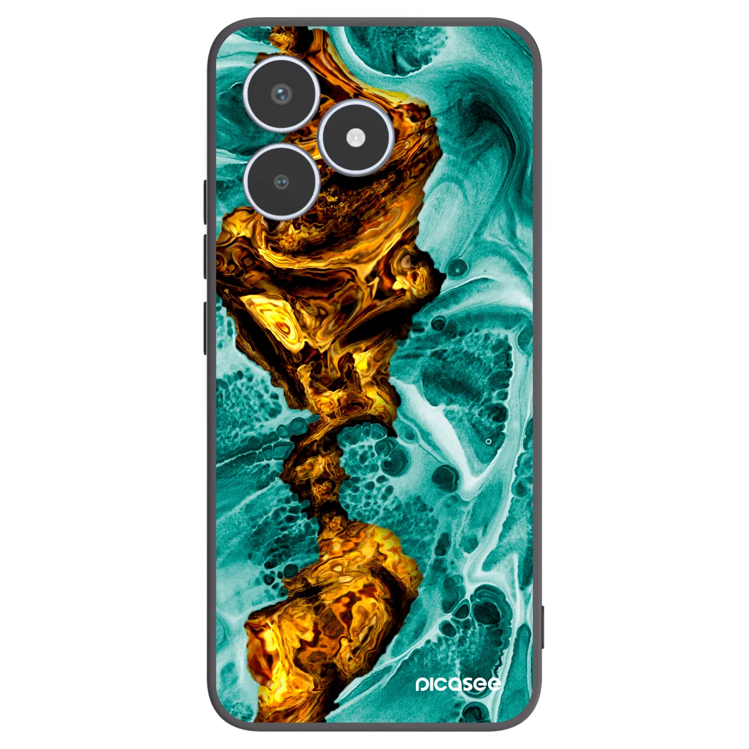 Picasee crna silikonska maskica za Realme C53 - Goldsky