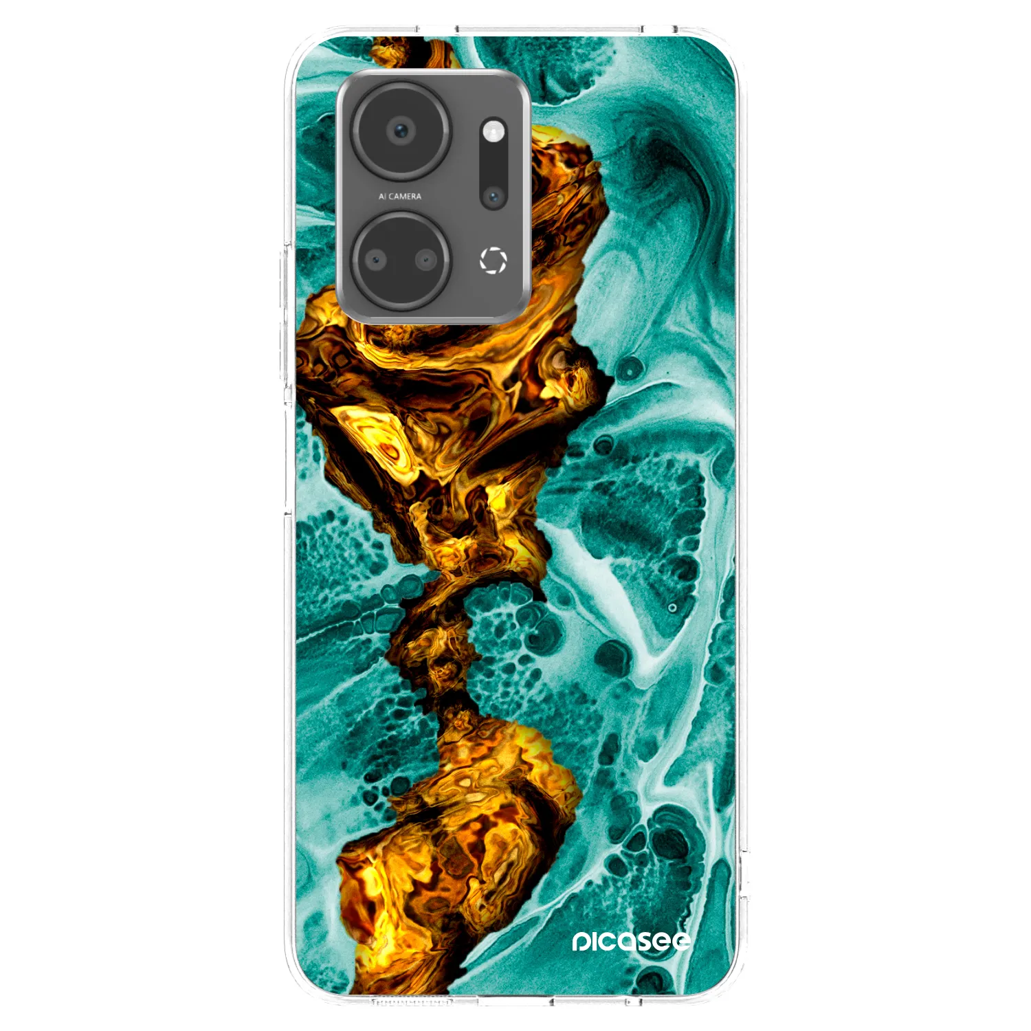 Picasee silikonska prozirna maskica za Honor X7a - Goldsky