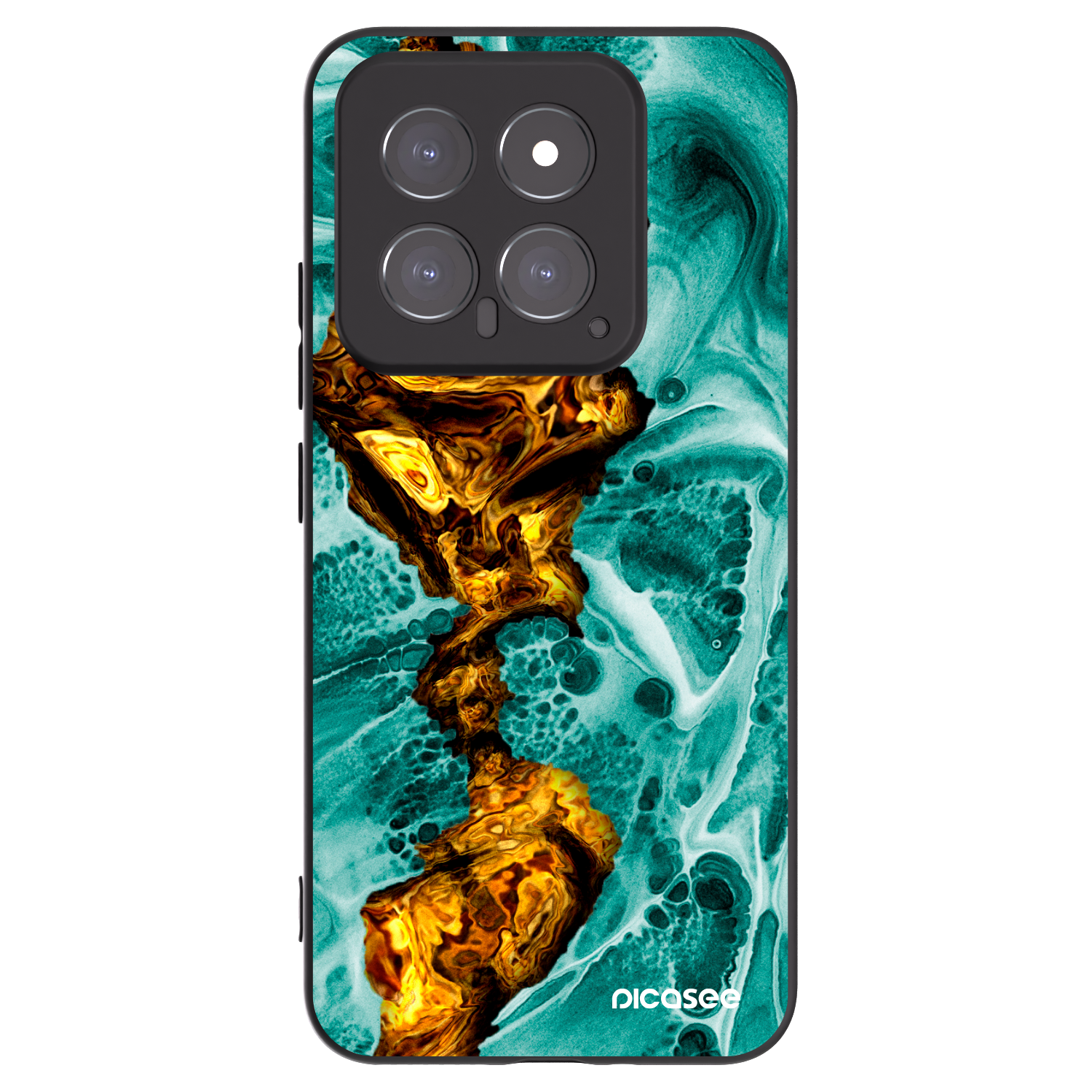 Picasee crna silikonska maskica za Xiaomi 14 - Goldsky