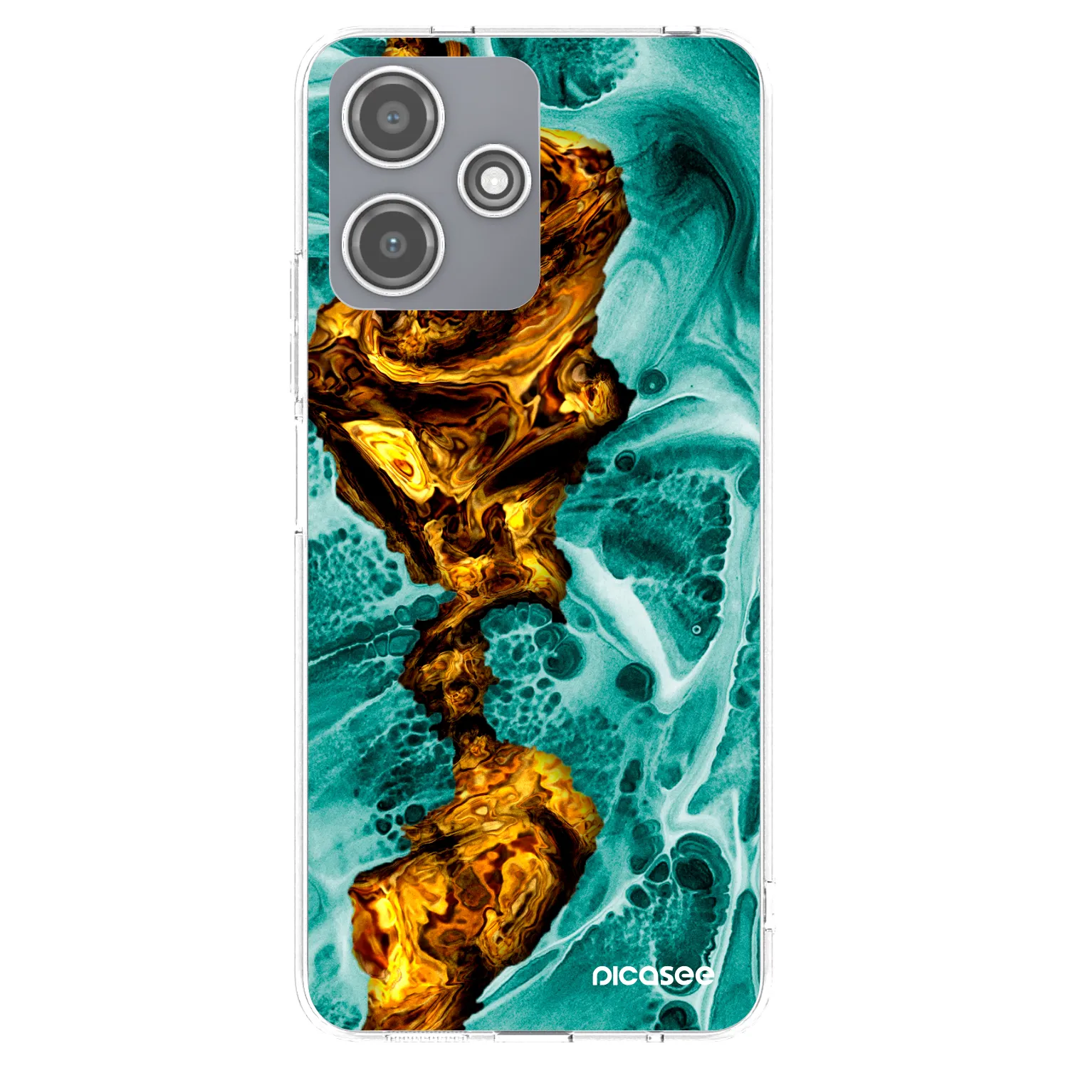 Picasee silikonska prozirna maskica za Xiaomi Redmi 12 5G - Goldsky