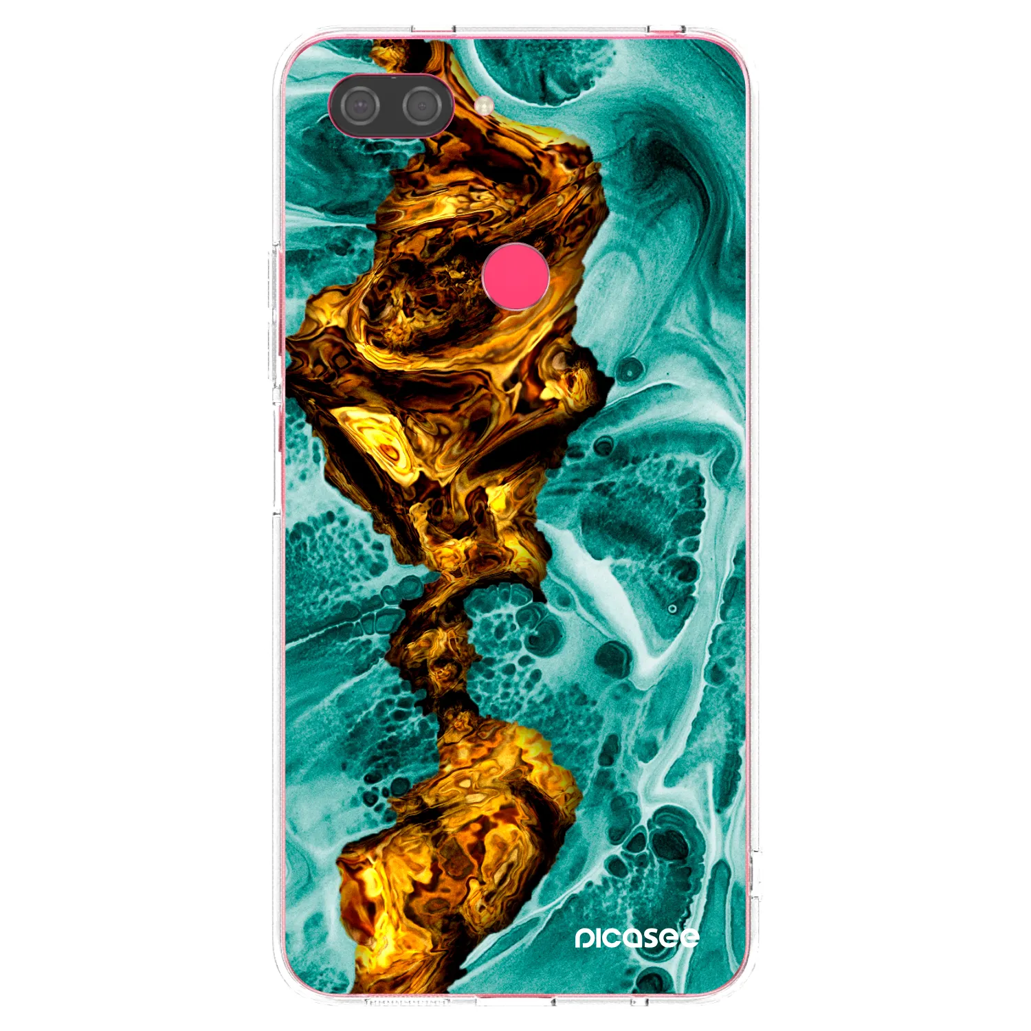 Picasee silikonska prozirna maskica za Xiaomi Mi 8 Lite - Goldsky