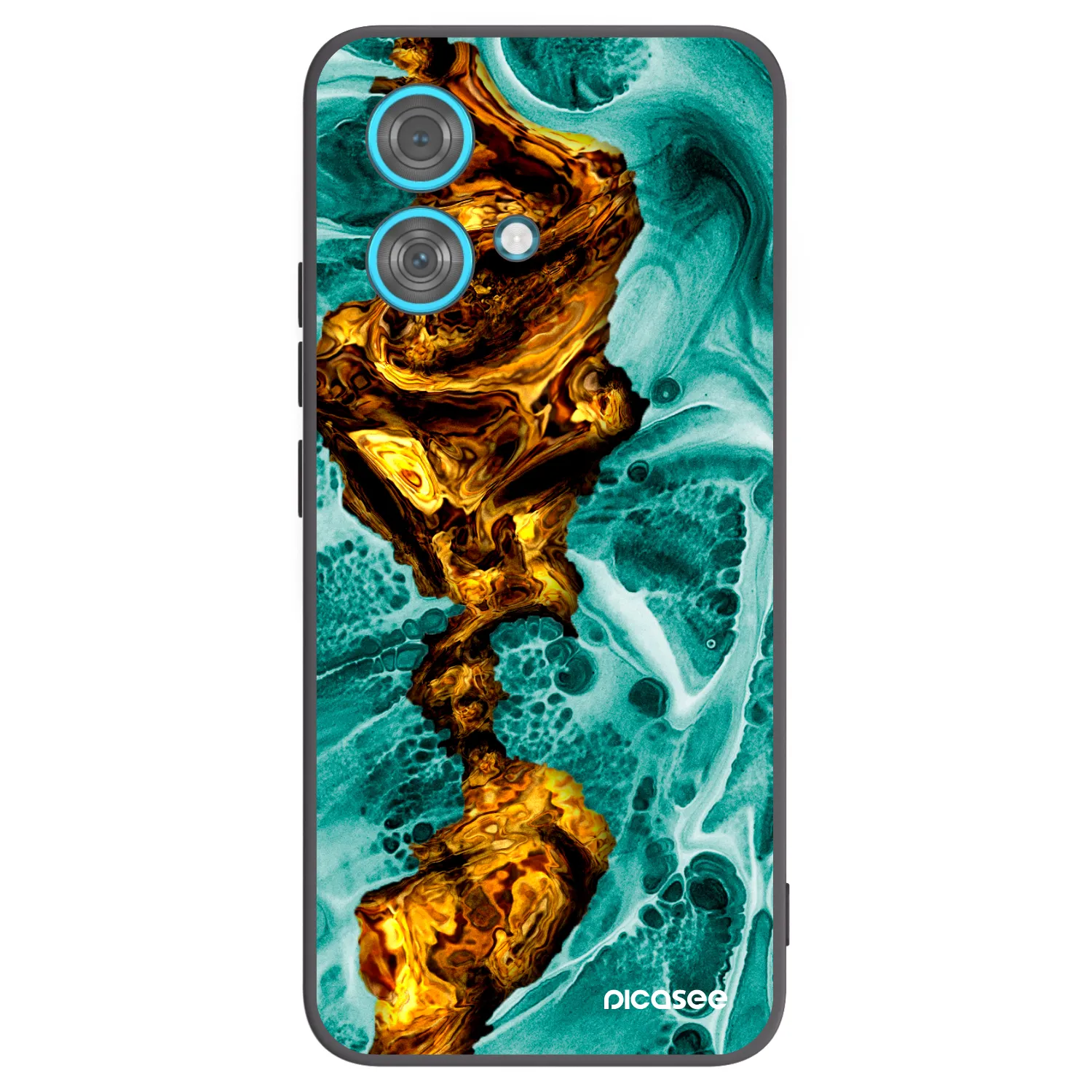 Picasee crna silikonska maskica za Motorola Edge 40 Neo - Goldsky