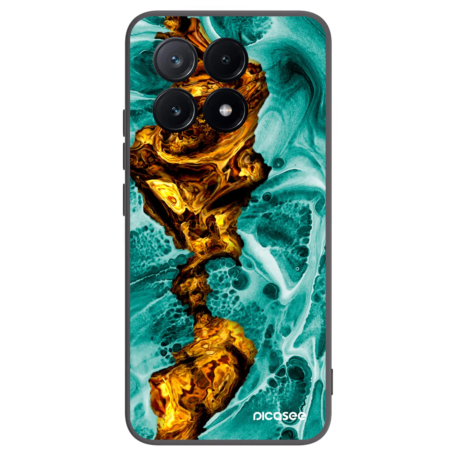 Picasee crna silikonska maskica za Xiaomi Poco X6 Pro - Goldsky