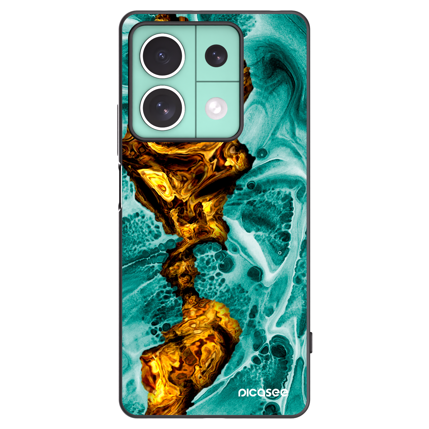 Picasee crna silikonska maskica za Xiaomi Redmi Note 13 5G - Goldsky
