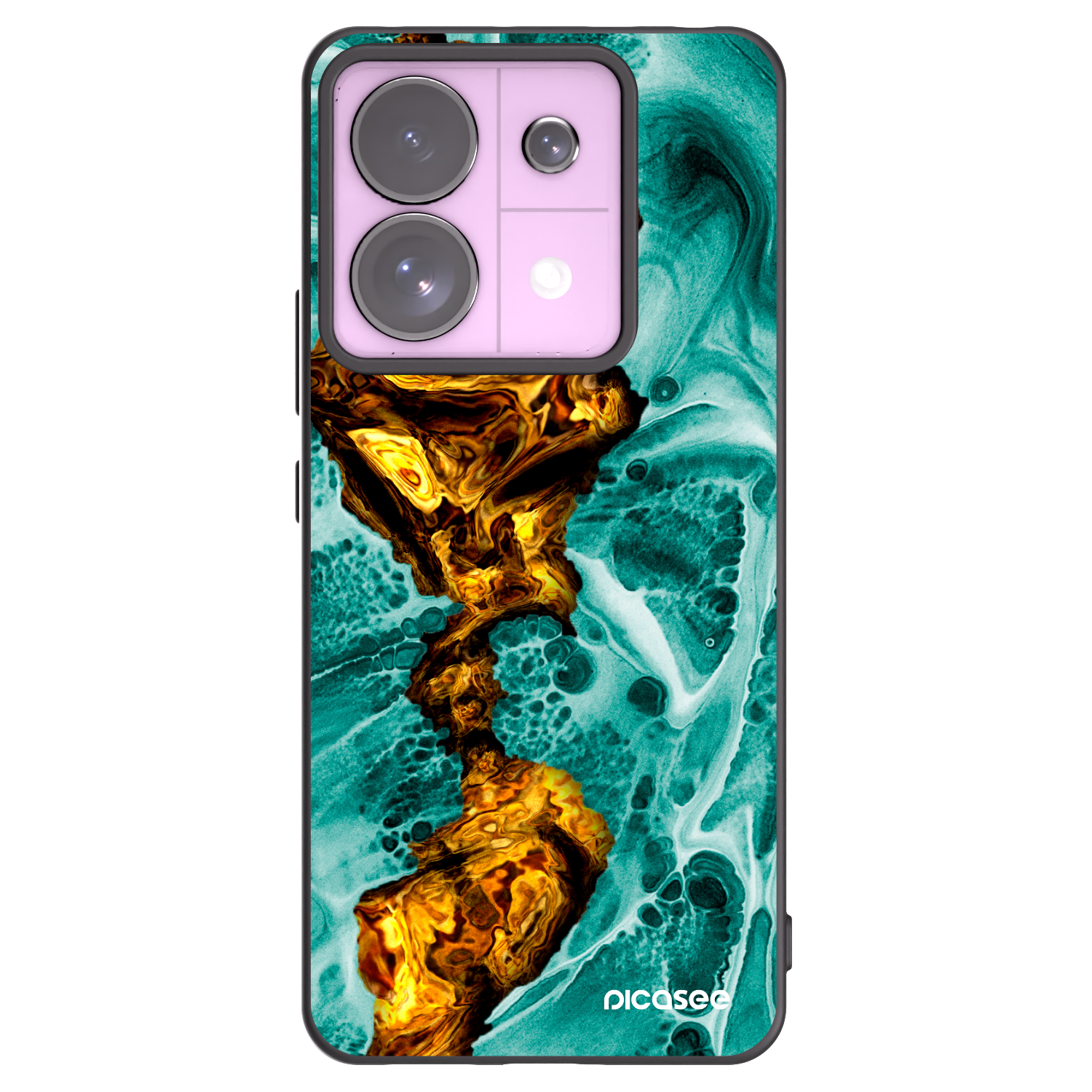 Picasee crna silikonska maskica za Xiaomi Redmi Note 13 Pro 5G - Goldsky